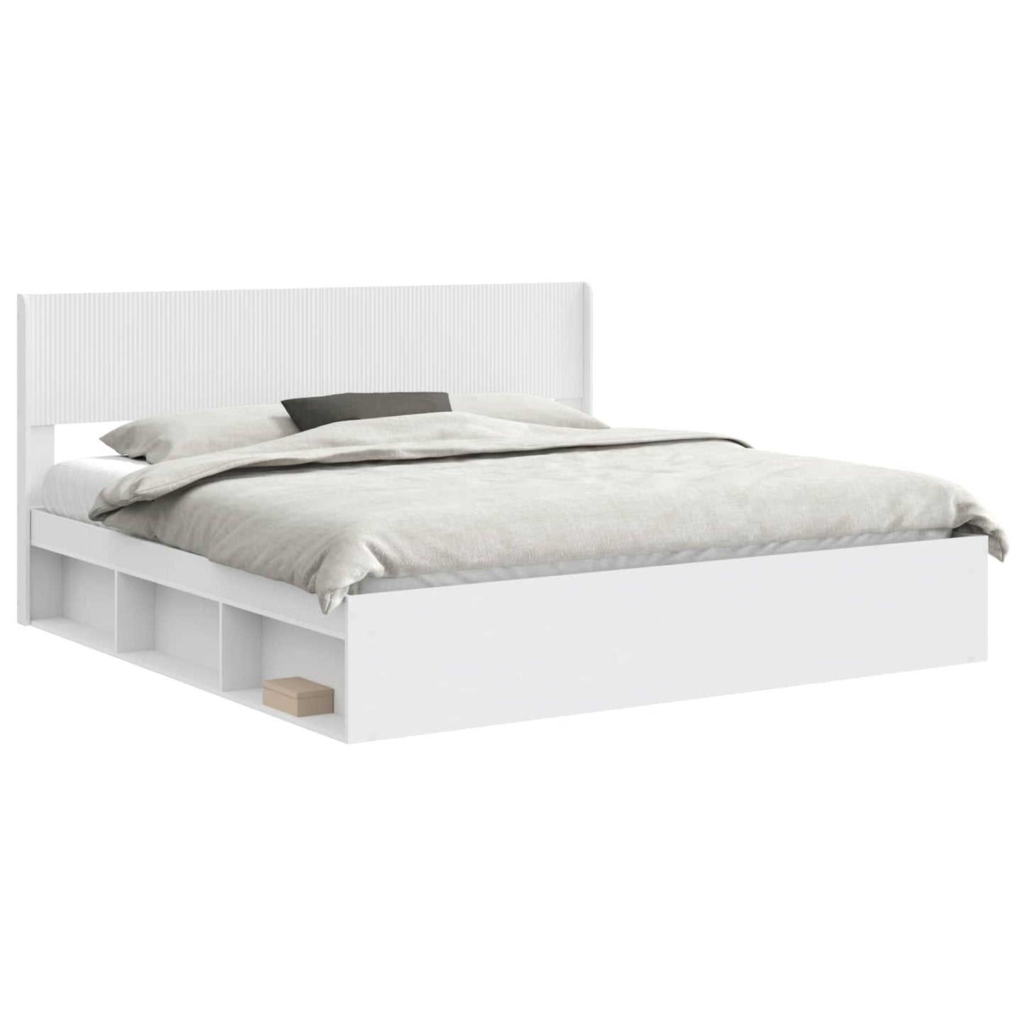 vidaXL Καλάθι με αποθήκη και κεφαλάρι Λευκό 200 x 200 cm