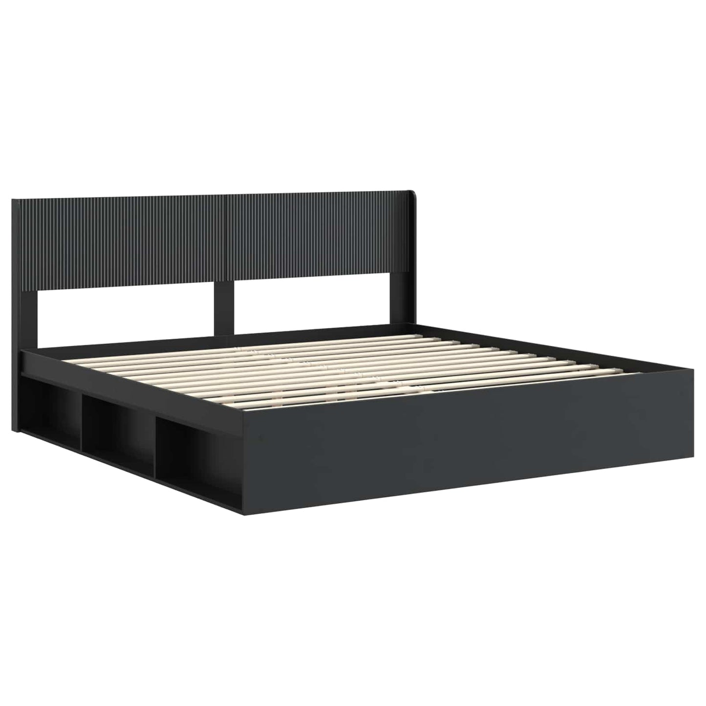 vidaXL Καλάθι με αποθήκη και κεφαλάρι Μαύρο 180 x 200 cm