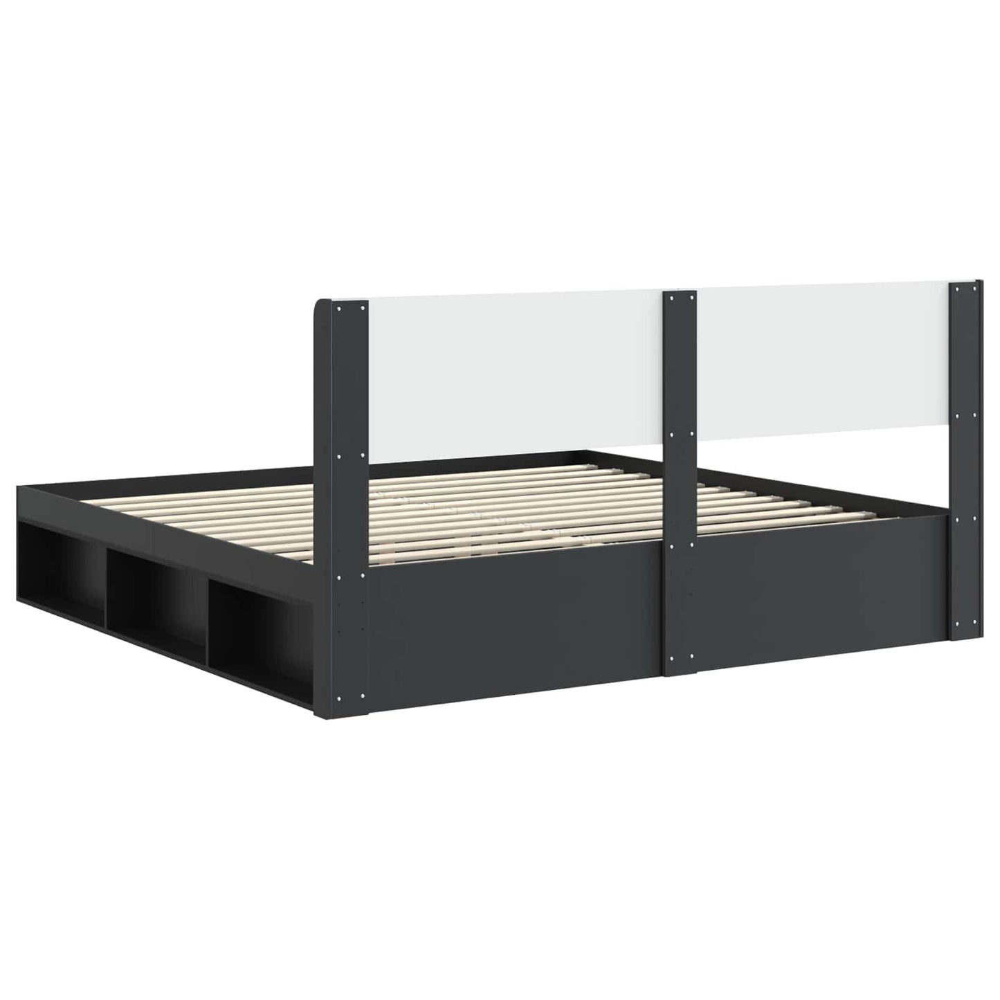 vidaXL Καλάθι με αποθήκη και κεφαλάρι Μαύρο 180 x 200 cm