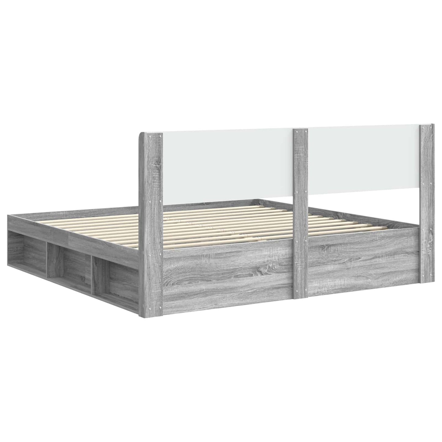 vidaXL Καλάθι με αποθήκη και κεφαλάρι Γκρι Sonoma 180 x 200 cm