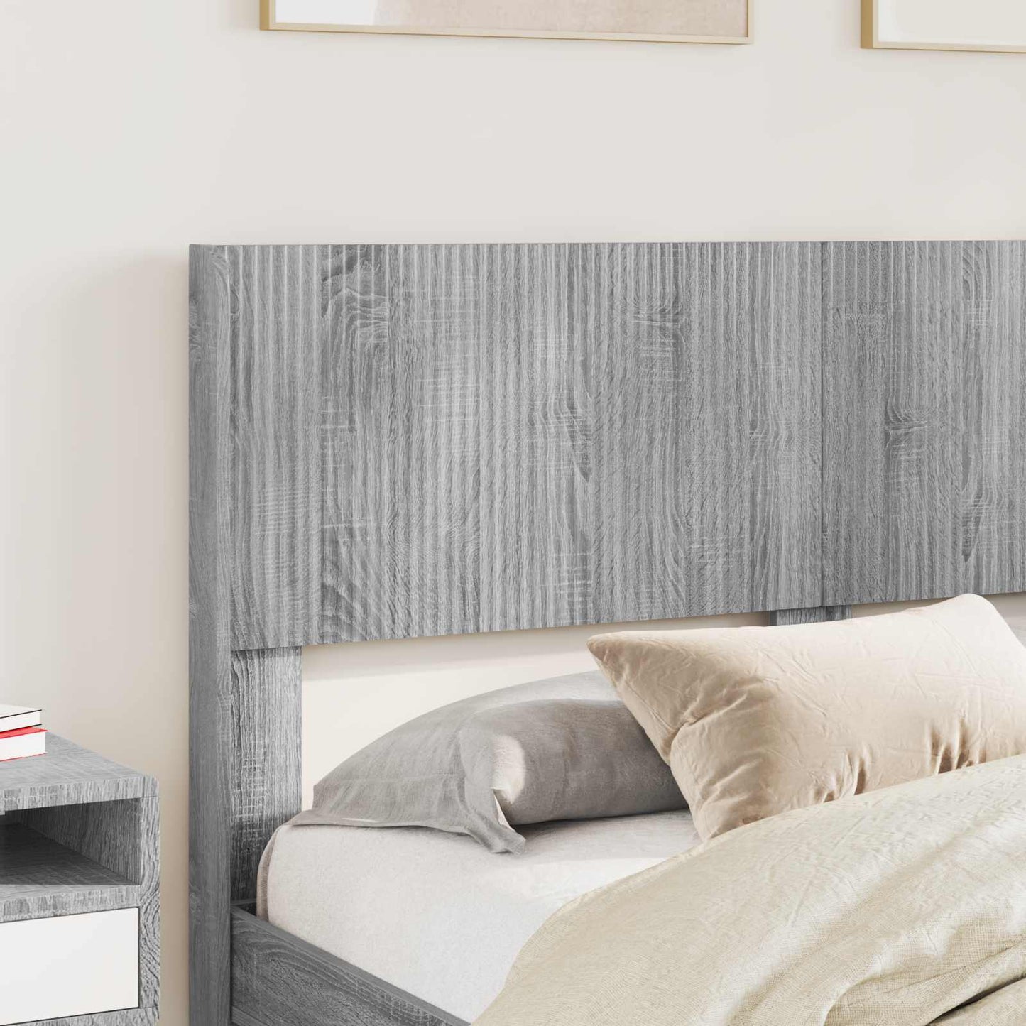 vidaXL Καλάθι με αποθήκη και κεφαλάρι Γκρι Sonoma 160 x 200 cm
