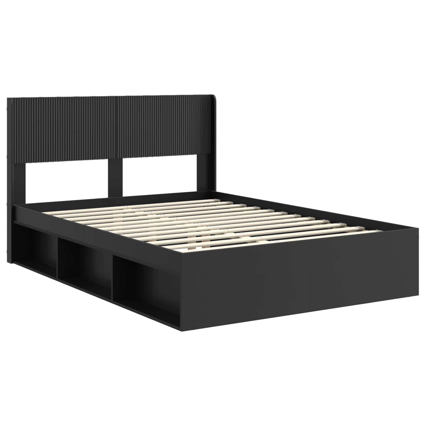 vidaXL Καλάθι με αποθήκη και κεφαλάρι Μαύρο 140 x 200 cm