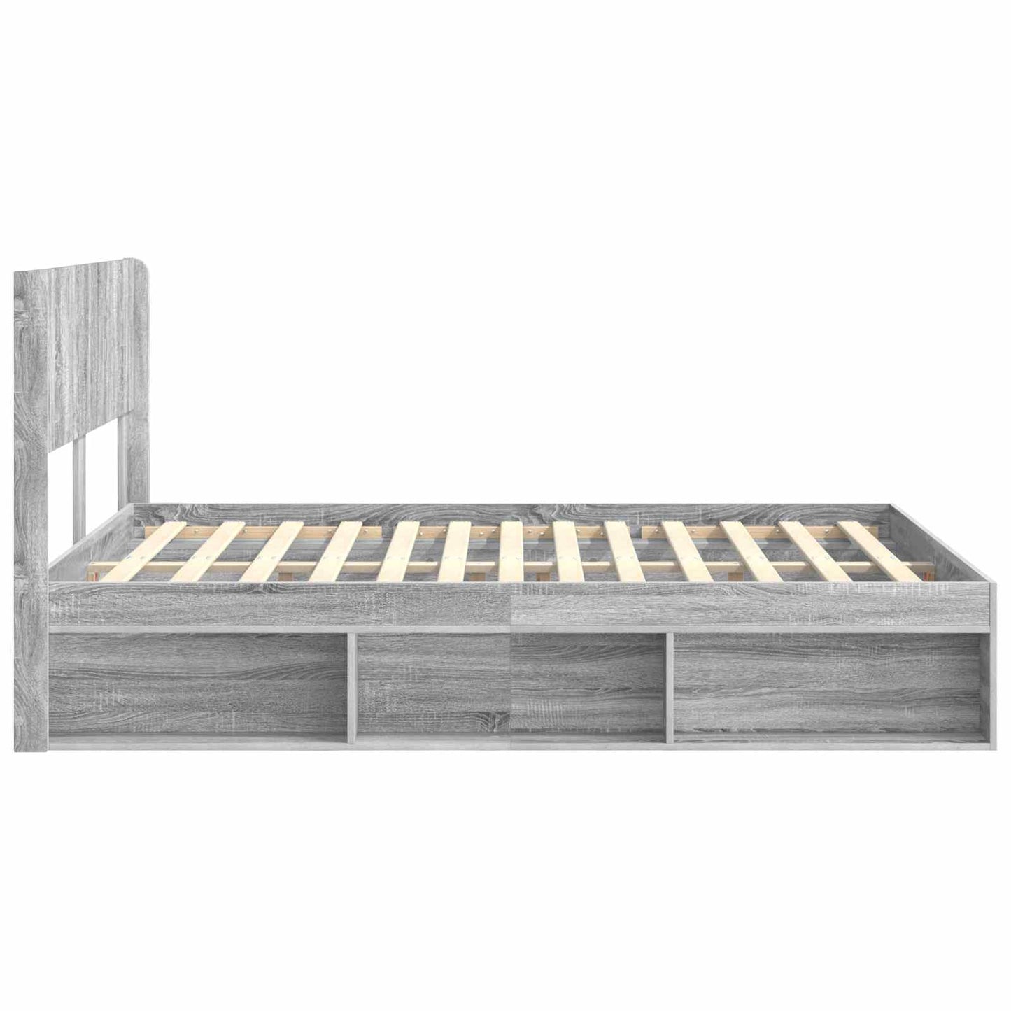 vidaXL Καλάθι με αποθήκη και κεφαλάρι Γκρι Sonoma 140 x 200 cm