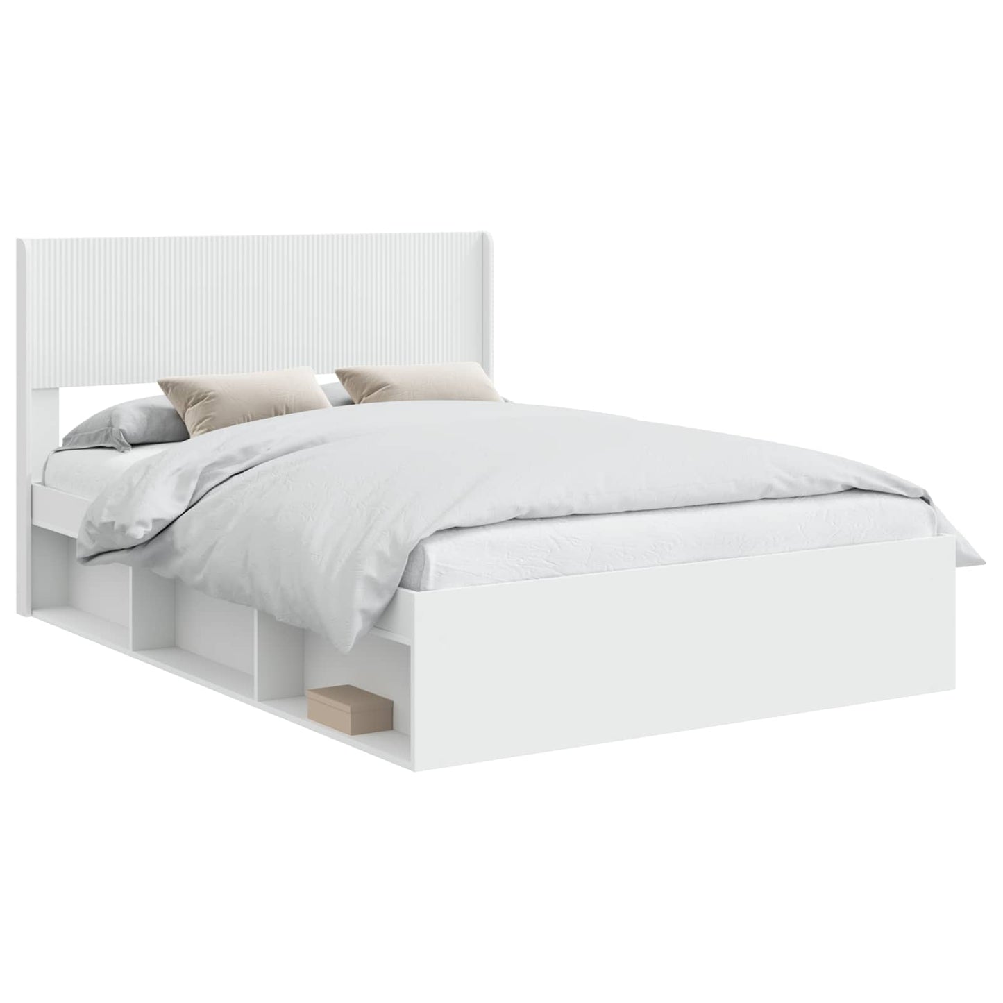 vidaXL Καλάθι με αποθήκη και κεφαλάρι Λευκό 140 x 190 cm