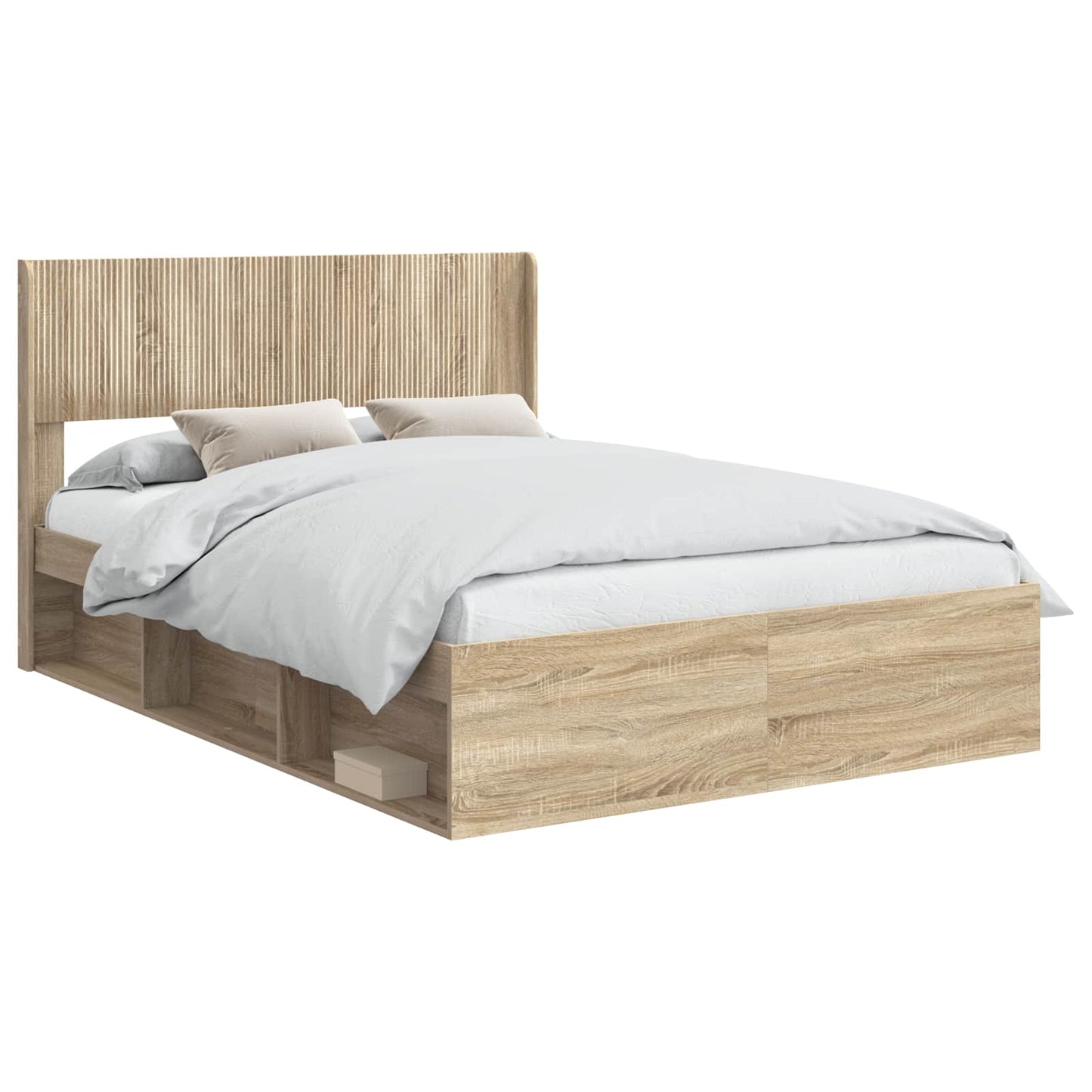 vidaXL Καλάθι με αποθήκη και κεφαλάρι Sonoma Δρυς 140 x 190 cm