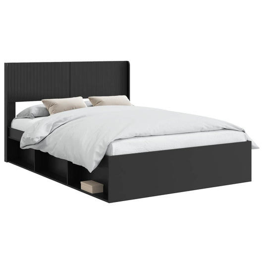 vidaXL Καλάθι με αποθήκη και κεφαλάρι Μαύρο 120 x 200 cm