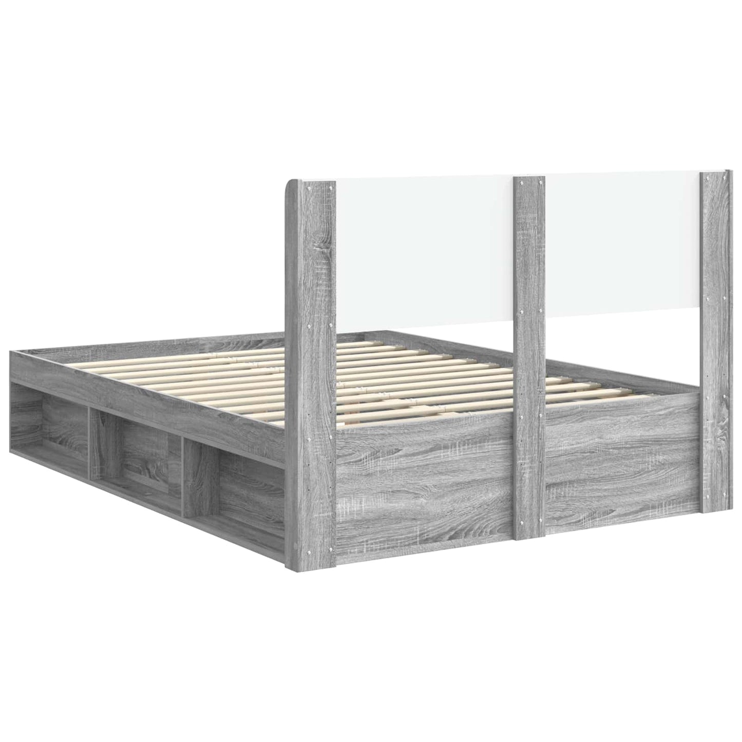 vidaXL Καλάθι με αποθήκη και κεφαλάρι Γκρι Sonoma 120 x 200 cm