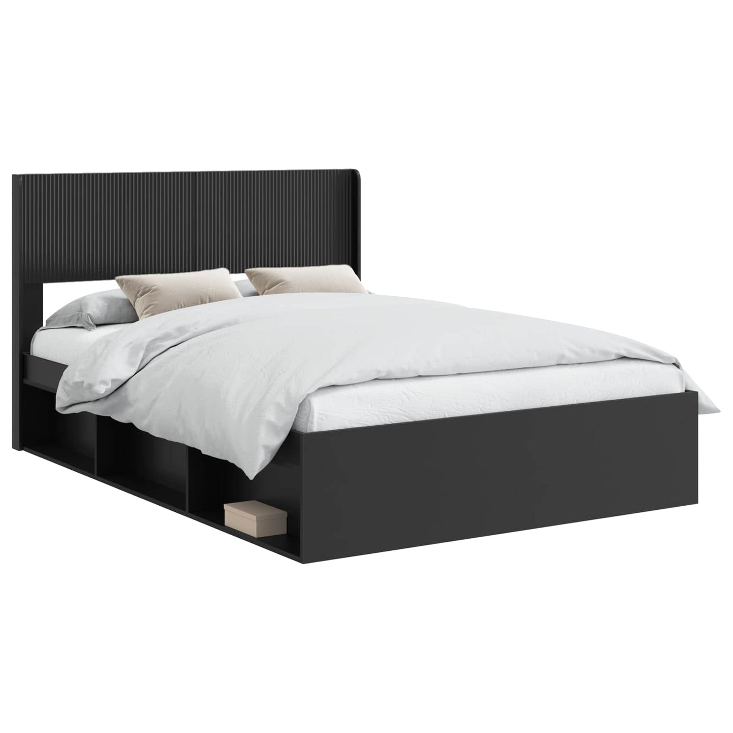 vidaXL Καλάθι με αποθήκη και κεφαλάρι Μαύρο 120 x 190 cm