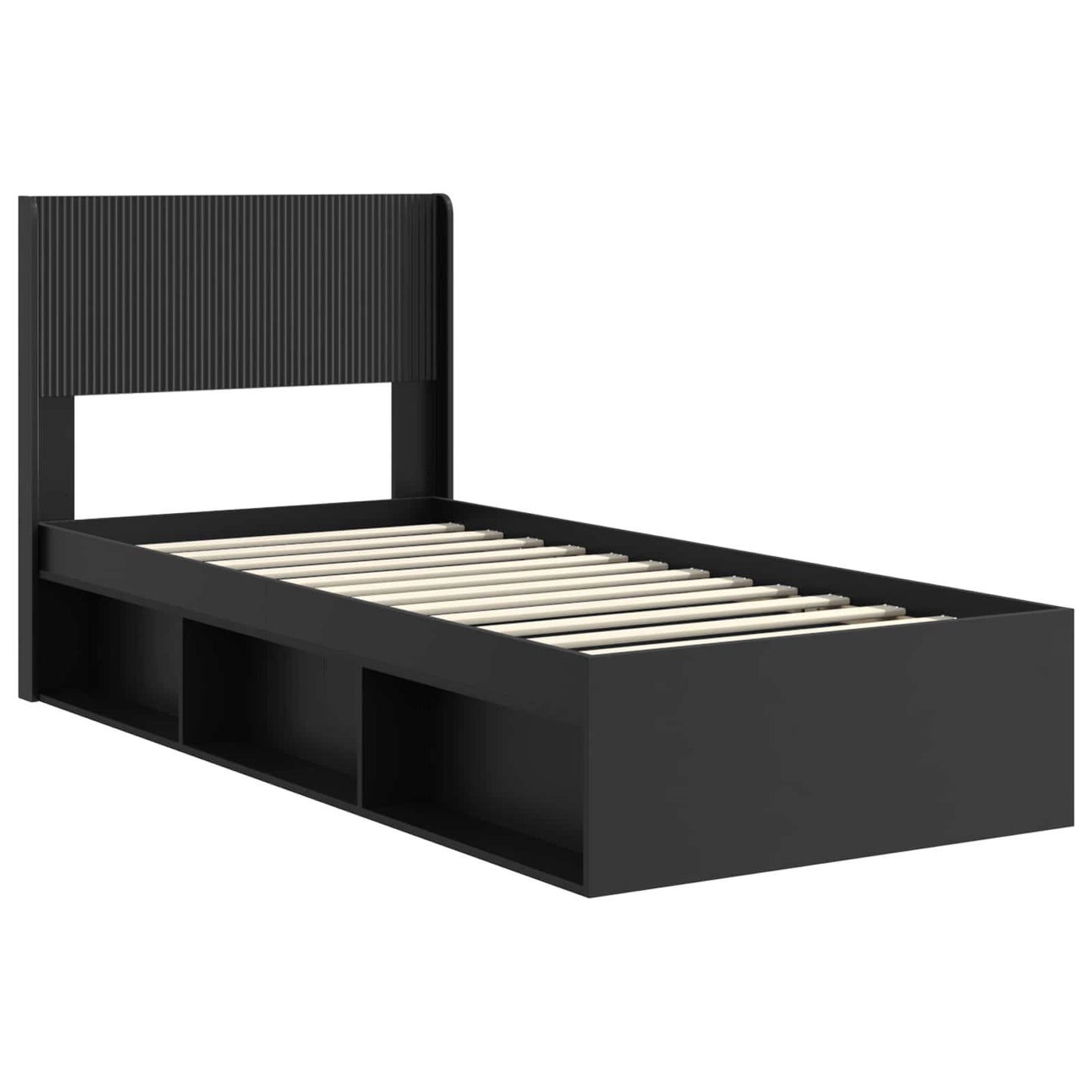 vidaXL Καλάθι με αποθήκη και κεφαλάρι Μαύρο 100 x 200 cm