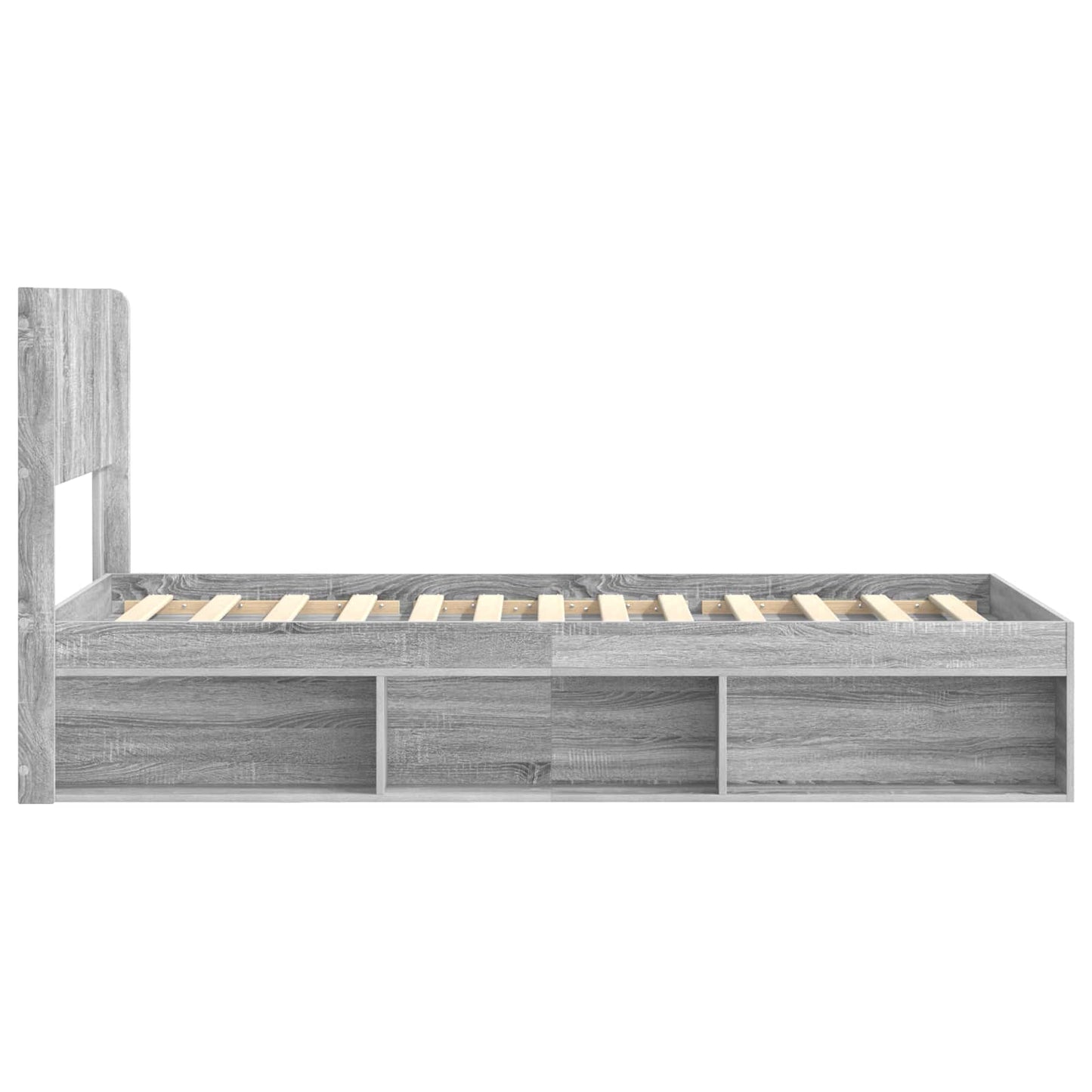 vidaXL Καλάθι με αποθήκη και κεφαλάρι Γκρι Sonoma 100 x 200 cm
