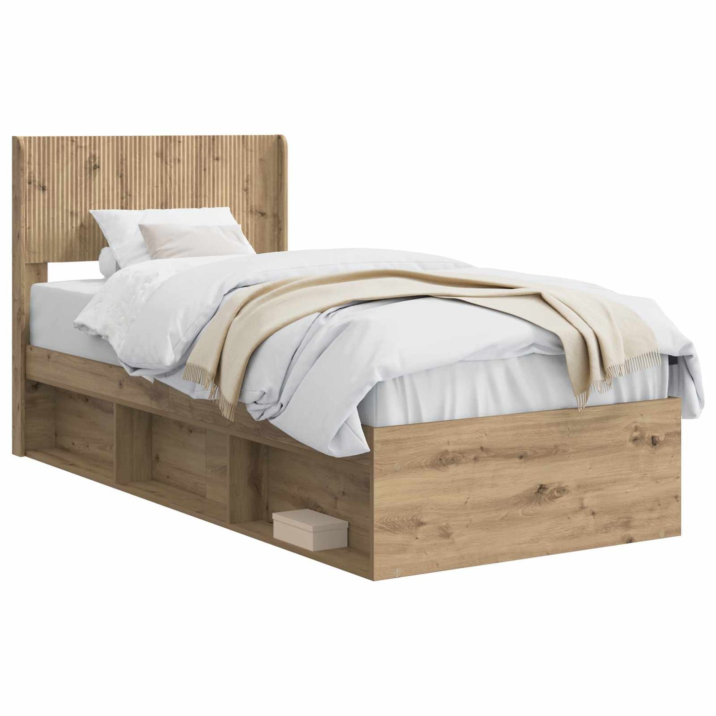 vidaXL Καλάθι με αποθήκη και κεφαλάρι Artisan Δρυς 90 x 200 cm