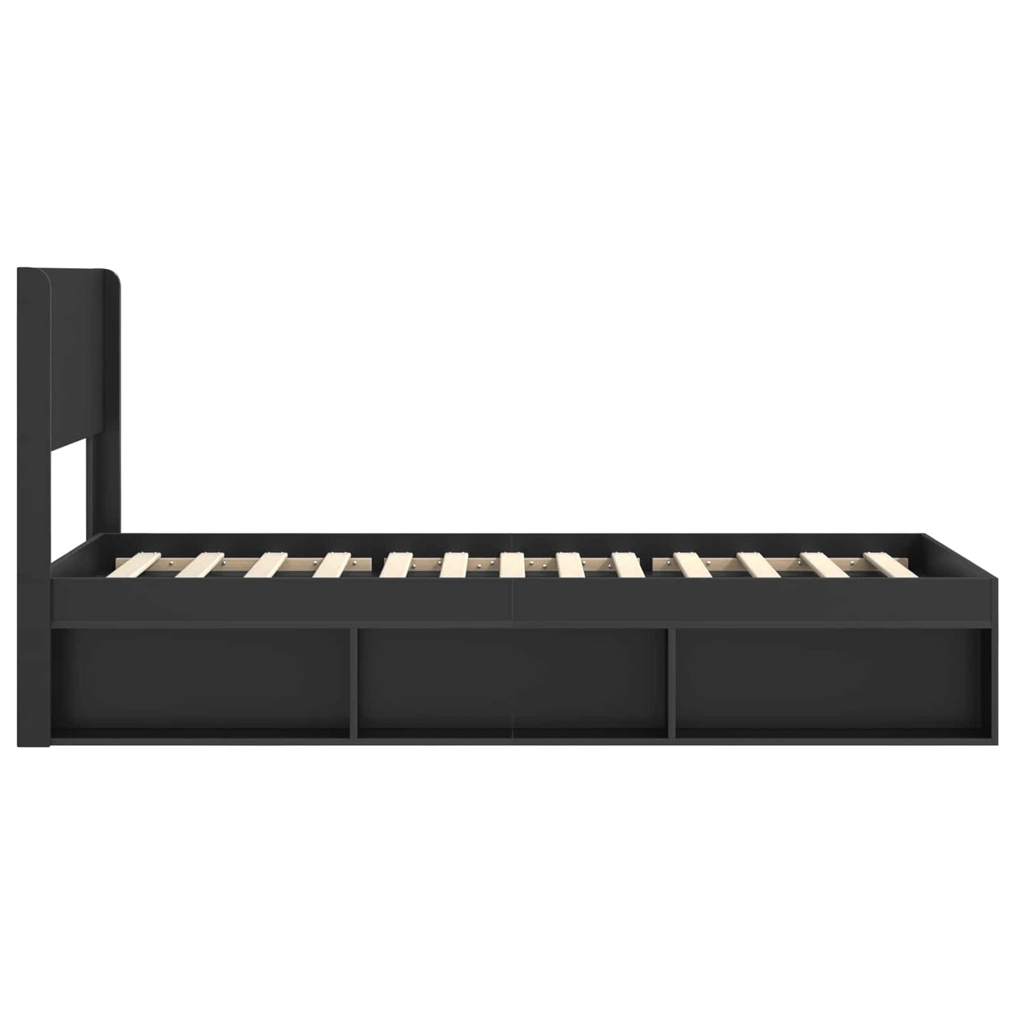 vidaXL Καλάθι με αποθήκη και κεφαλάρι Μαύρο 90 x 190 cm