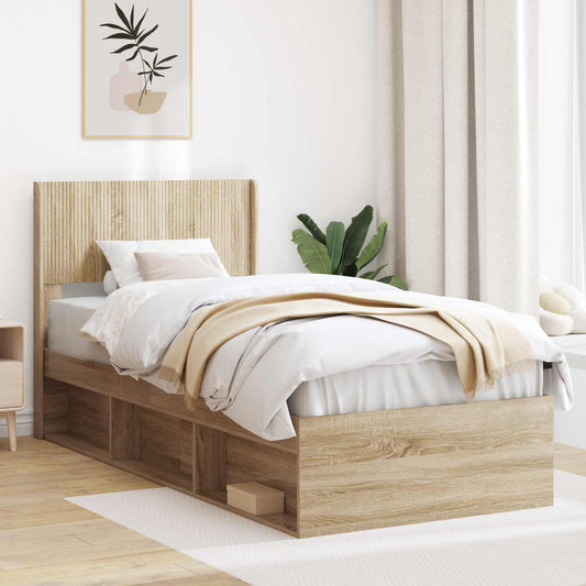 vidaXL Καλάθι με αποθήκη και κεφαλάρι Sonoma Δρυς 90 x 190 cm