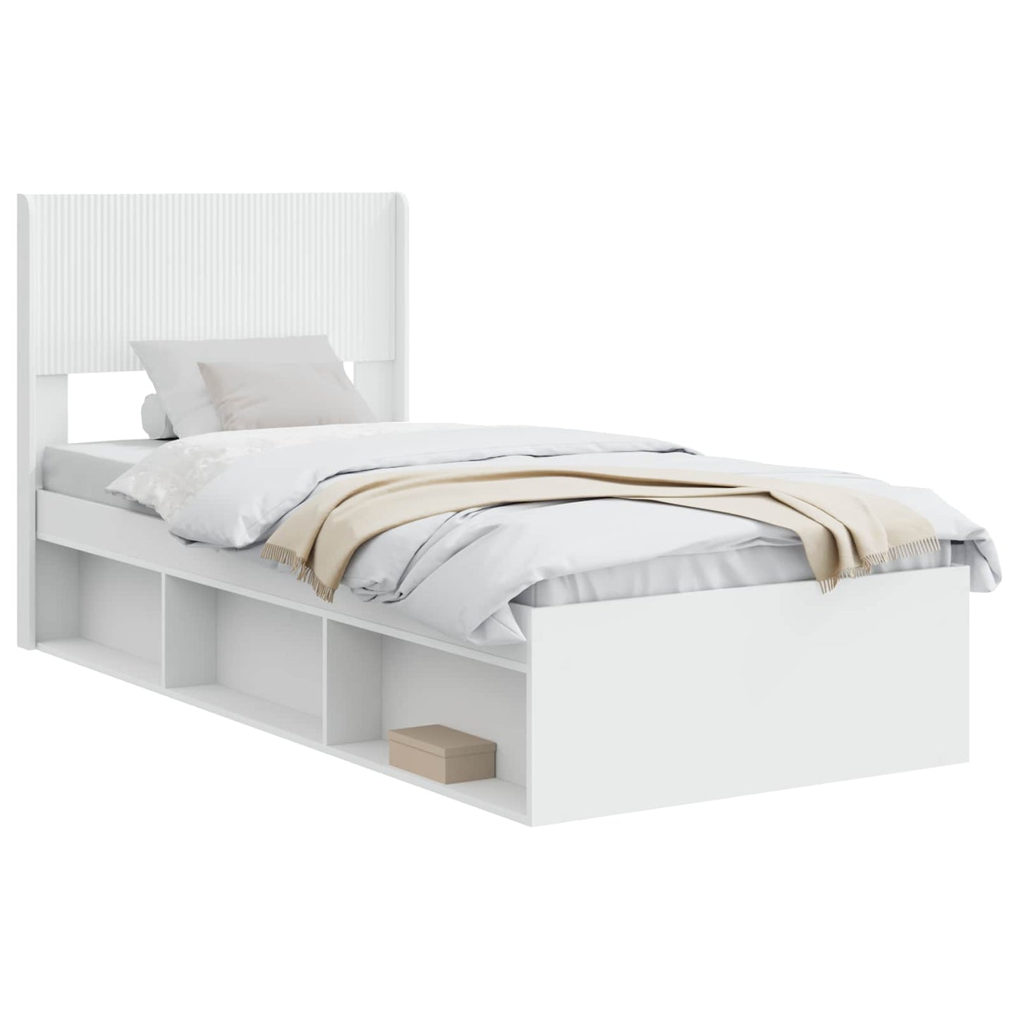 vidaXL Καλάθι με αποθήκη και κεφαλάρι Λευκό 75 x 190 cm