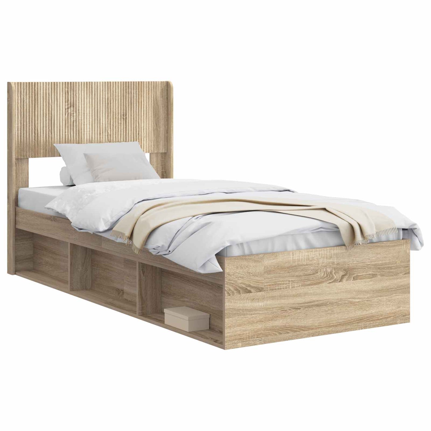 vidaXL Καλάθι με αποθήκη και κεφαλάρι Sonoma Δρυς 75 x 190 cm