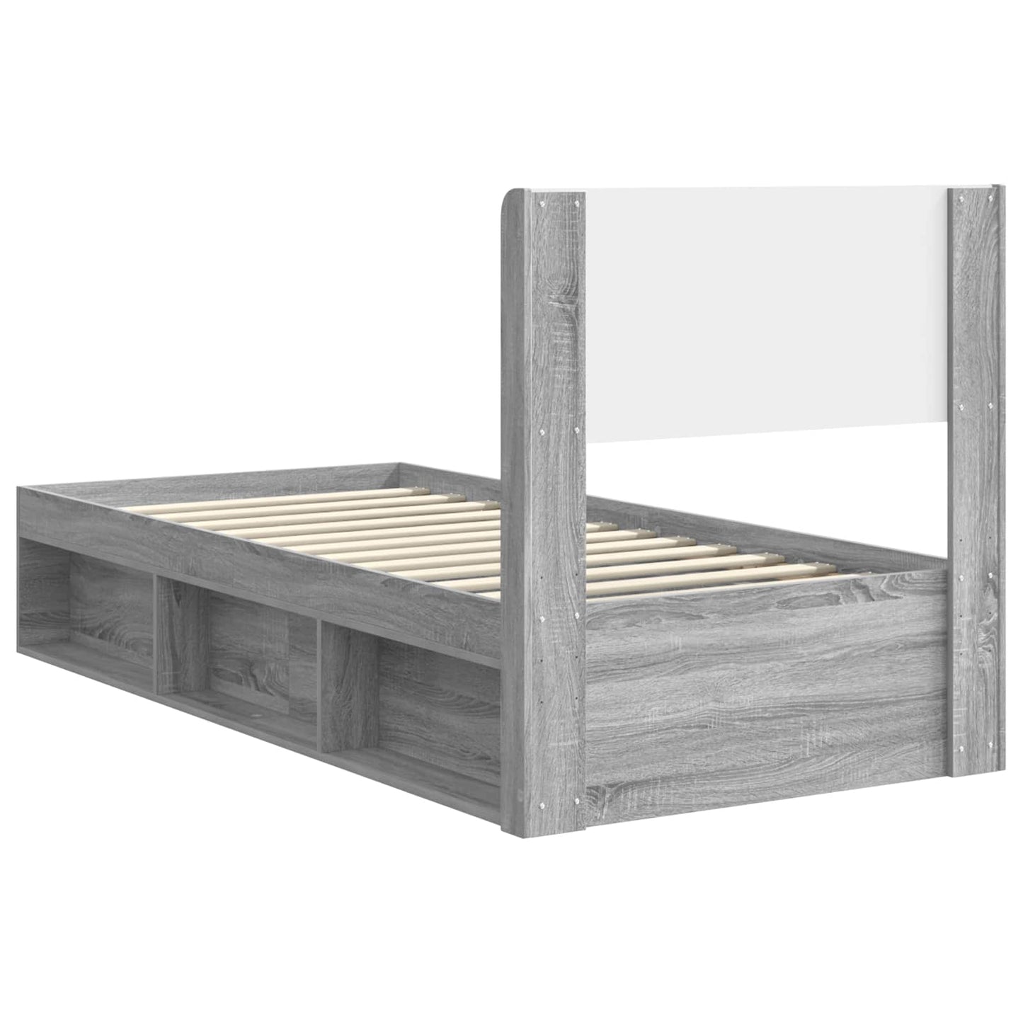vidaXL Καλάθι με αποθήκη και κεφαλάρι Γκρι Sonoma 75 x 190 cm