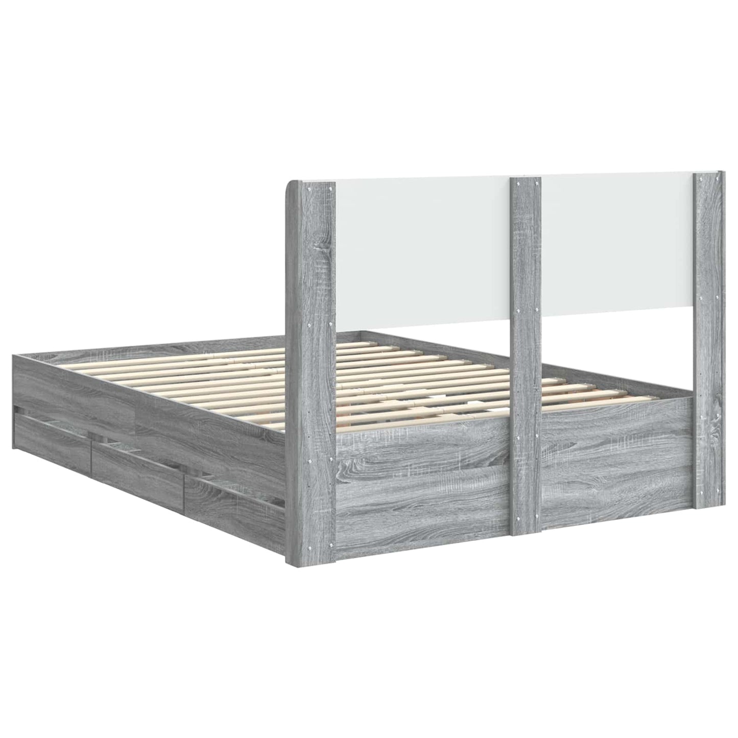 vidaXL Καλάθι με αποθήκη και κεφαλάρι Γκρι Sonoma 160 x 200 cm