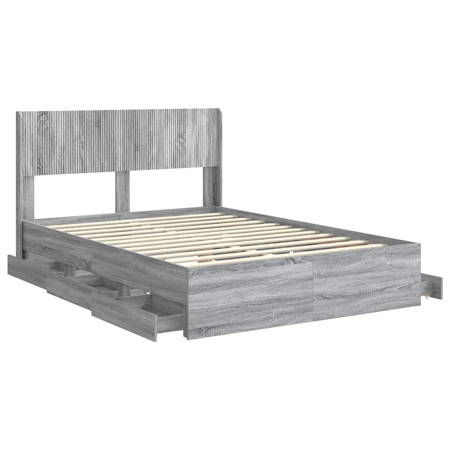 vidaXL Καλάθι με αποθήκη και κεφαλάρι Γκρι Sonoma 140 x 200 cm