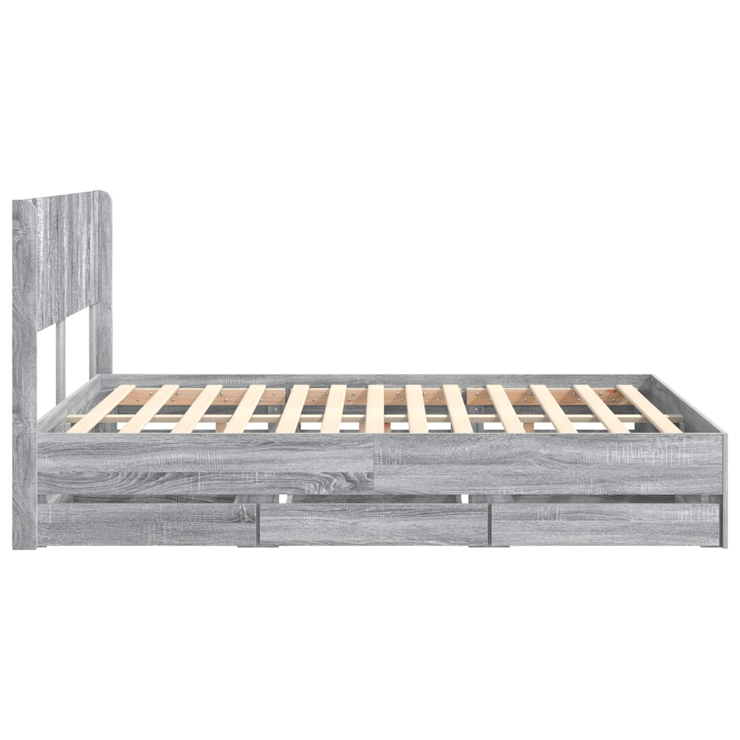 vidaXL Καλάθι με αποθήκη και κεφαλάρι Γκρι Sonoma 140 x 200 cm