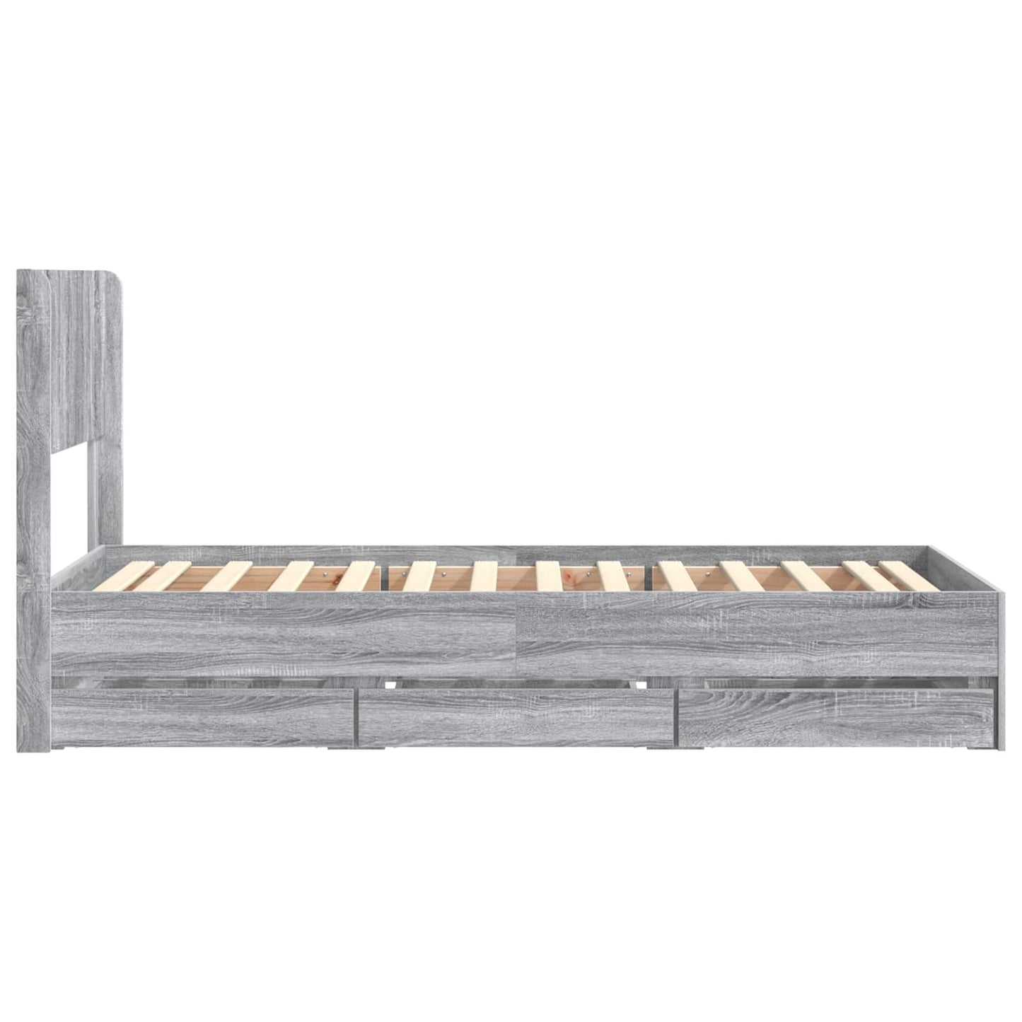 vidaXL Καλάθι με αποθήκη και κεφαλάρι Γκρι Sonoma 100 x 200 cm