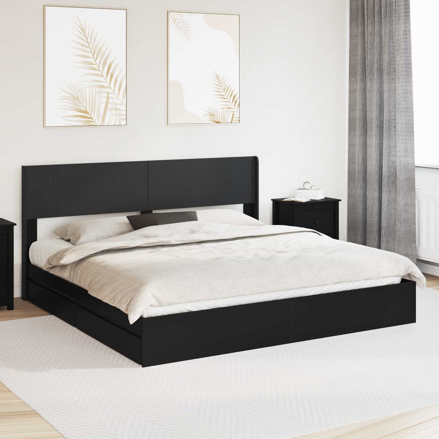 vidaXL Καλάθι με αποθήκη και κεφαλάρι 3 pcs Επεξεργασμένο Ξύλο