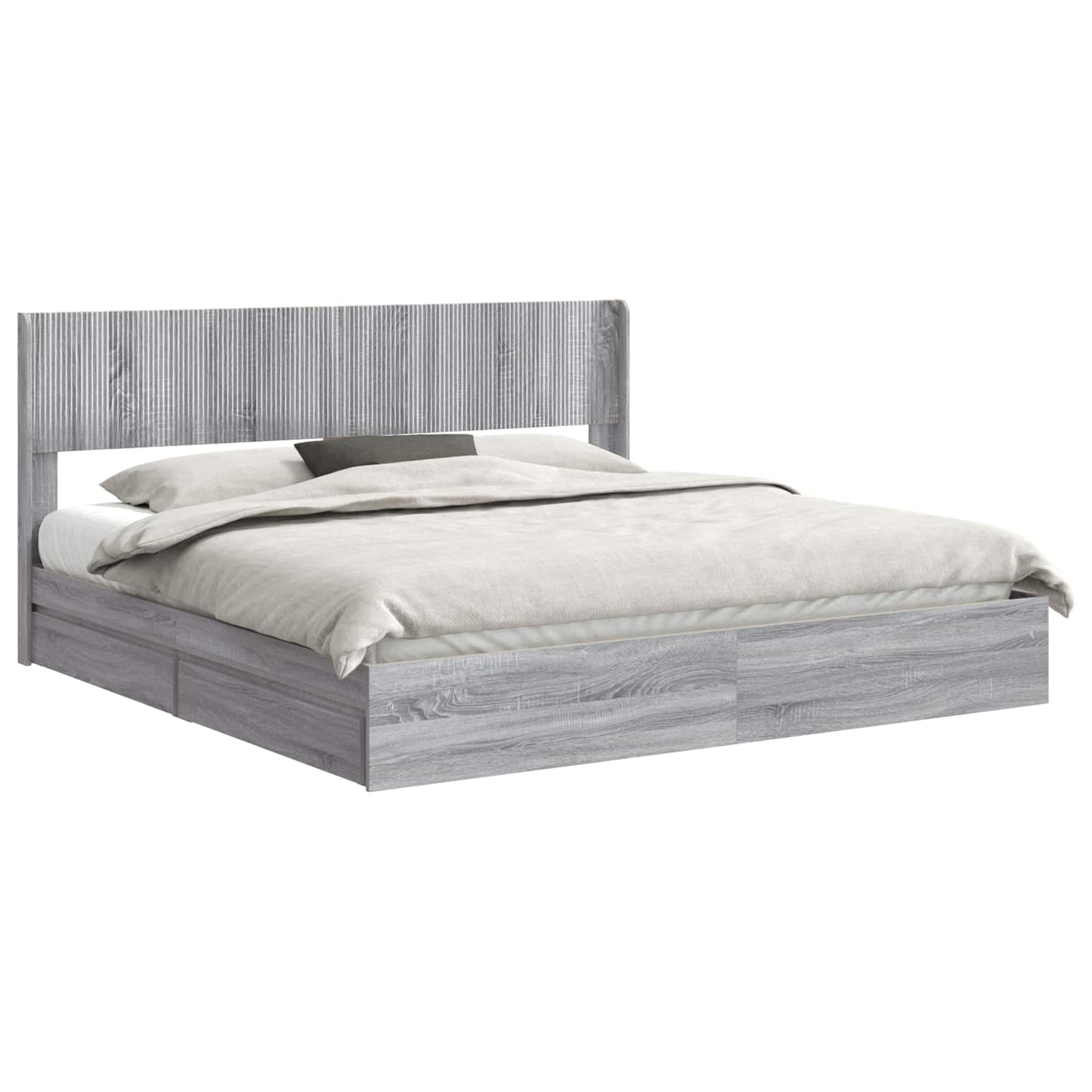 vidaXL Καλάθι με αποθήκη και κεφαλάρι Γκρι Sonoma 180 x 200 cm