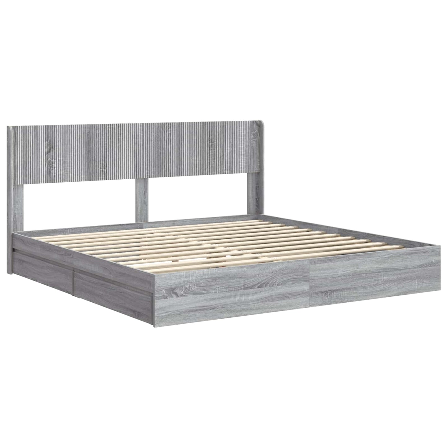 vidaXL Καλάθι με αποθήκη και κεφαλάρι Γκρι Sonoma 180 x 200 cm