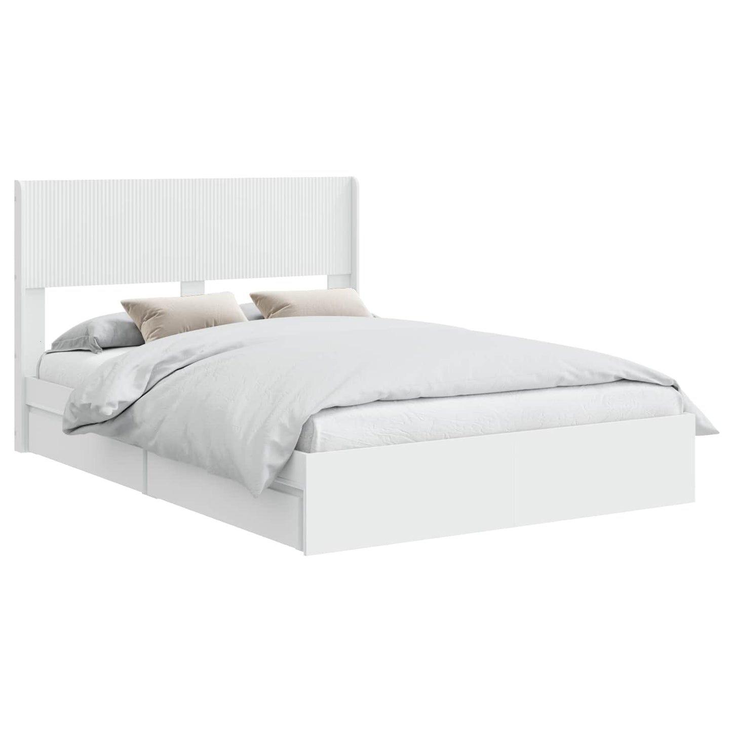 vidaXL Καλάθι με αποθήκη και κεφαλάρι Λευκό 160 x 200 cm