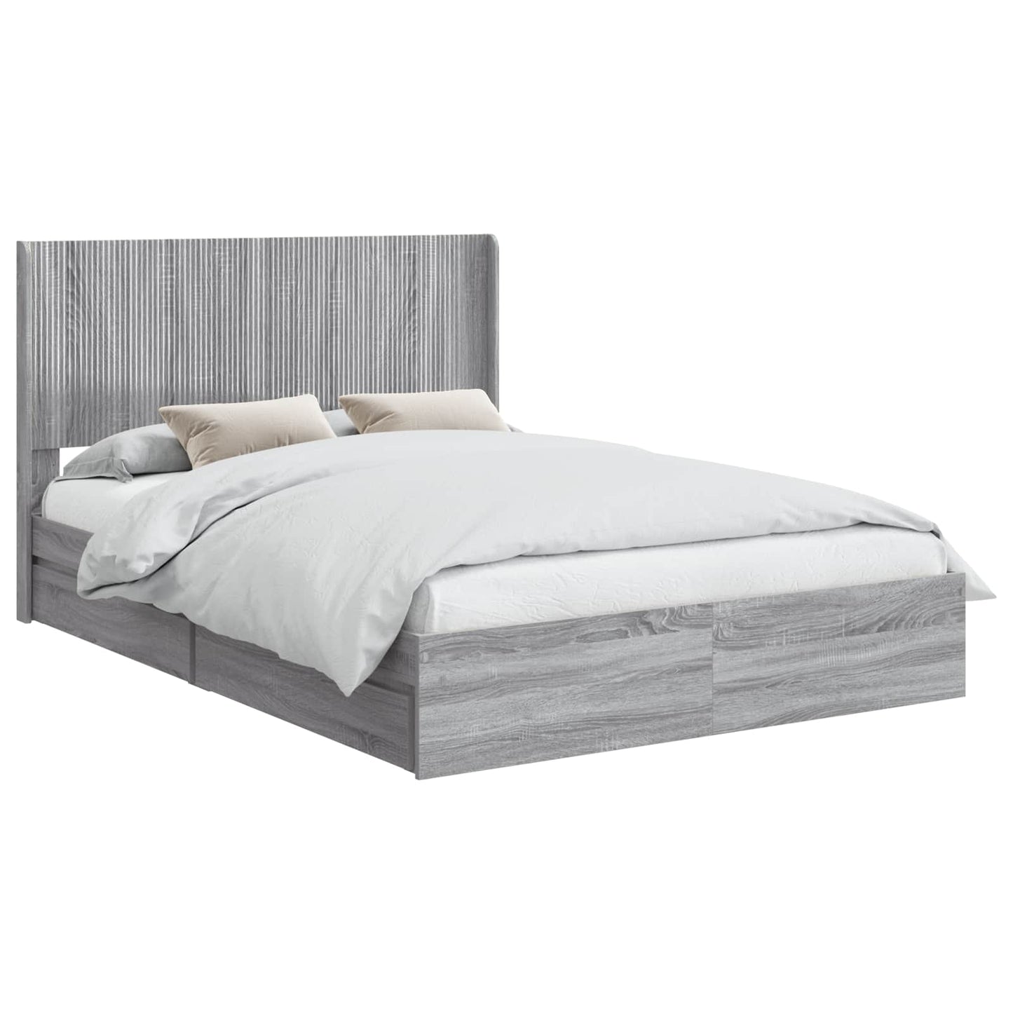 vidaXL Καλάθι με αποθήκη και κεφαλάρι Γκρι Sonoma 160 x 200 cm