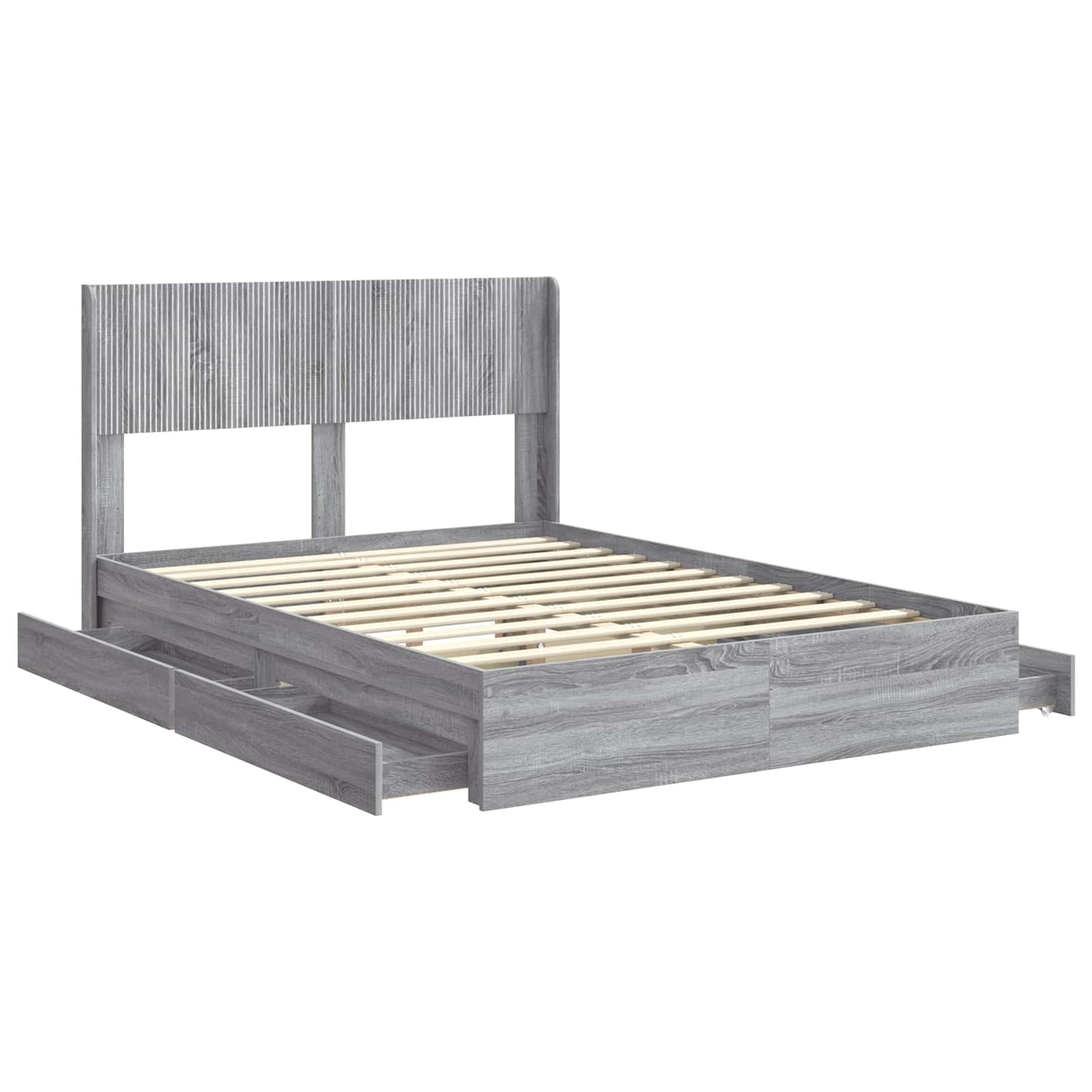 vidaXL Καλάθι με αποθήκη και κεφαλάρι Γκρι Sonoma 150 x 200 cm
