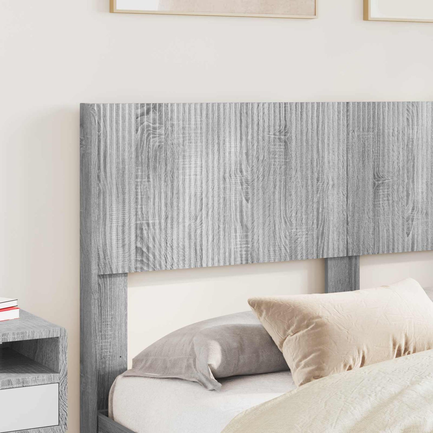 vidaXL Καλάθι με αποθήκη και κεφαλάρι Γκρι Sonoma 140 x 200 cm