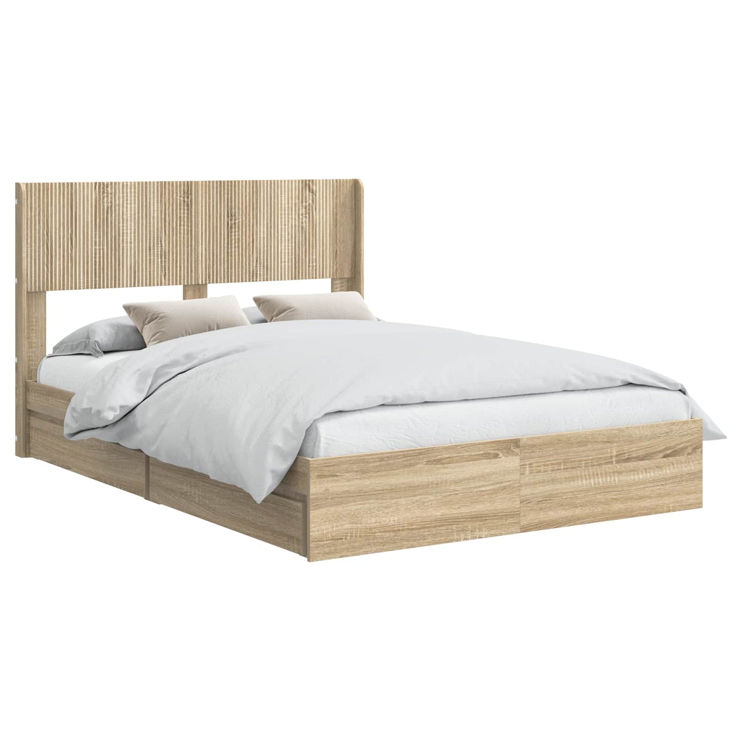 vidaXL Καλάθι με αποθήκη και κεφαλάρι Sonoma Δρυς 135 x 190 cm