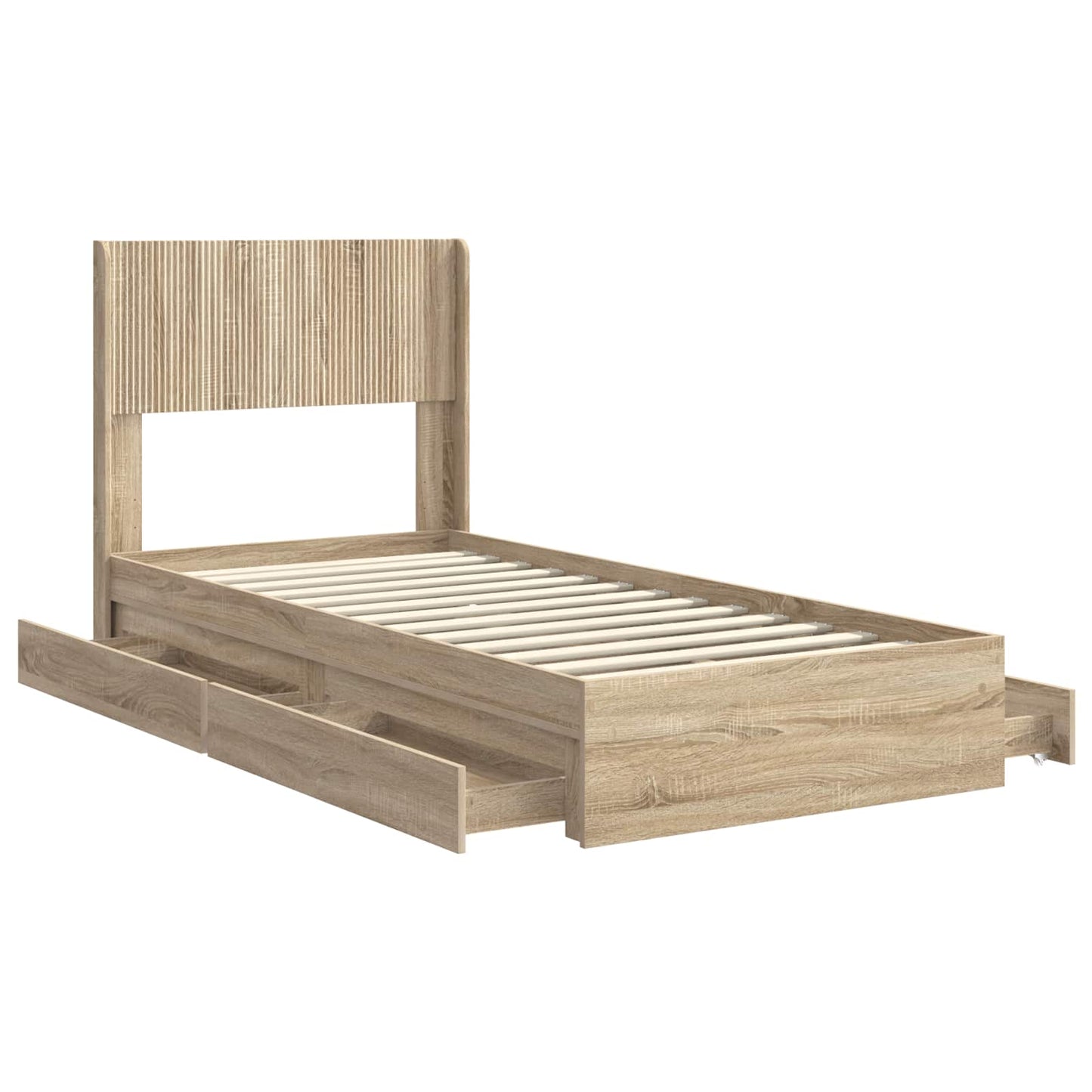 vidaXL Καλάθι με αποθήκη και κεφαλάρι Sonoma Δρυς 90 x 200 cm