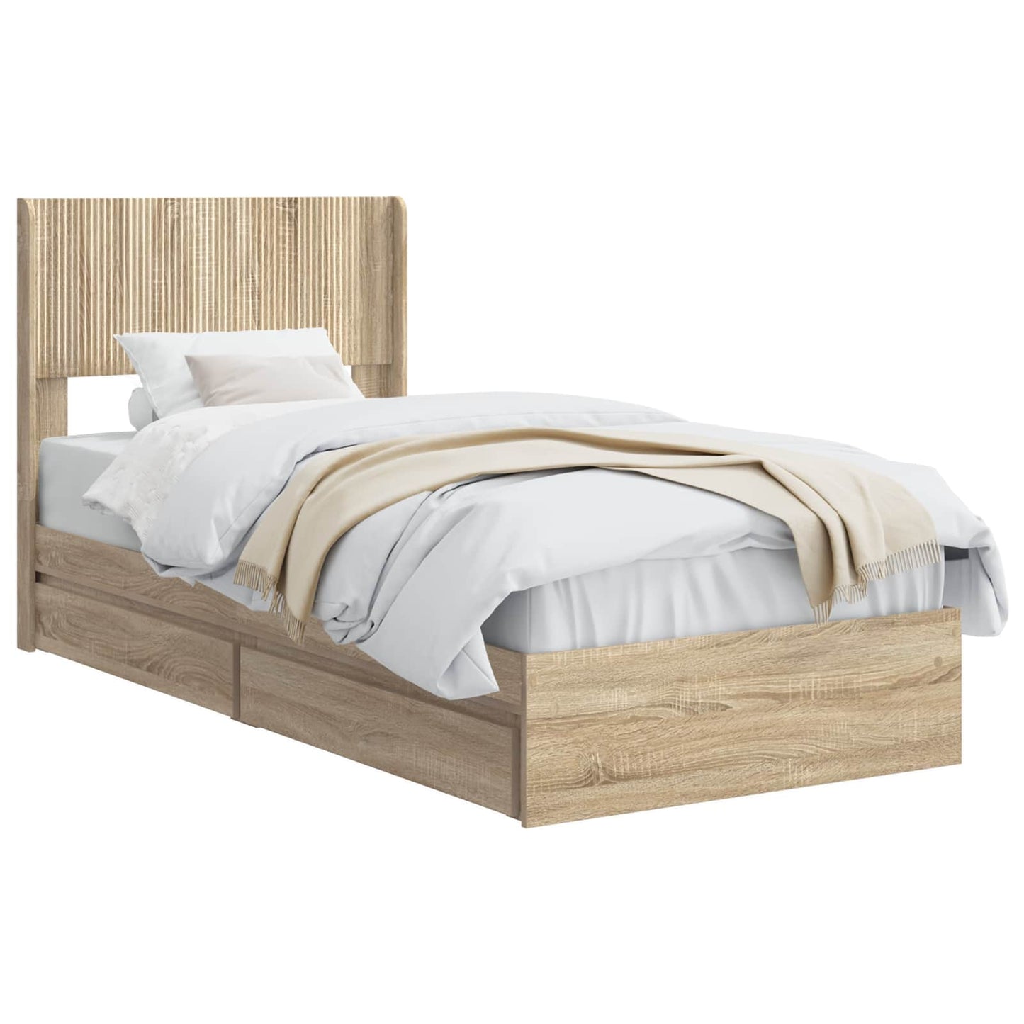 vidaXL Καλάθι με αποθήκη και κεφαλάρι Sonoma Δρυς 90 x 190 cm