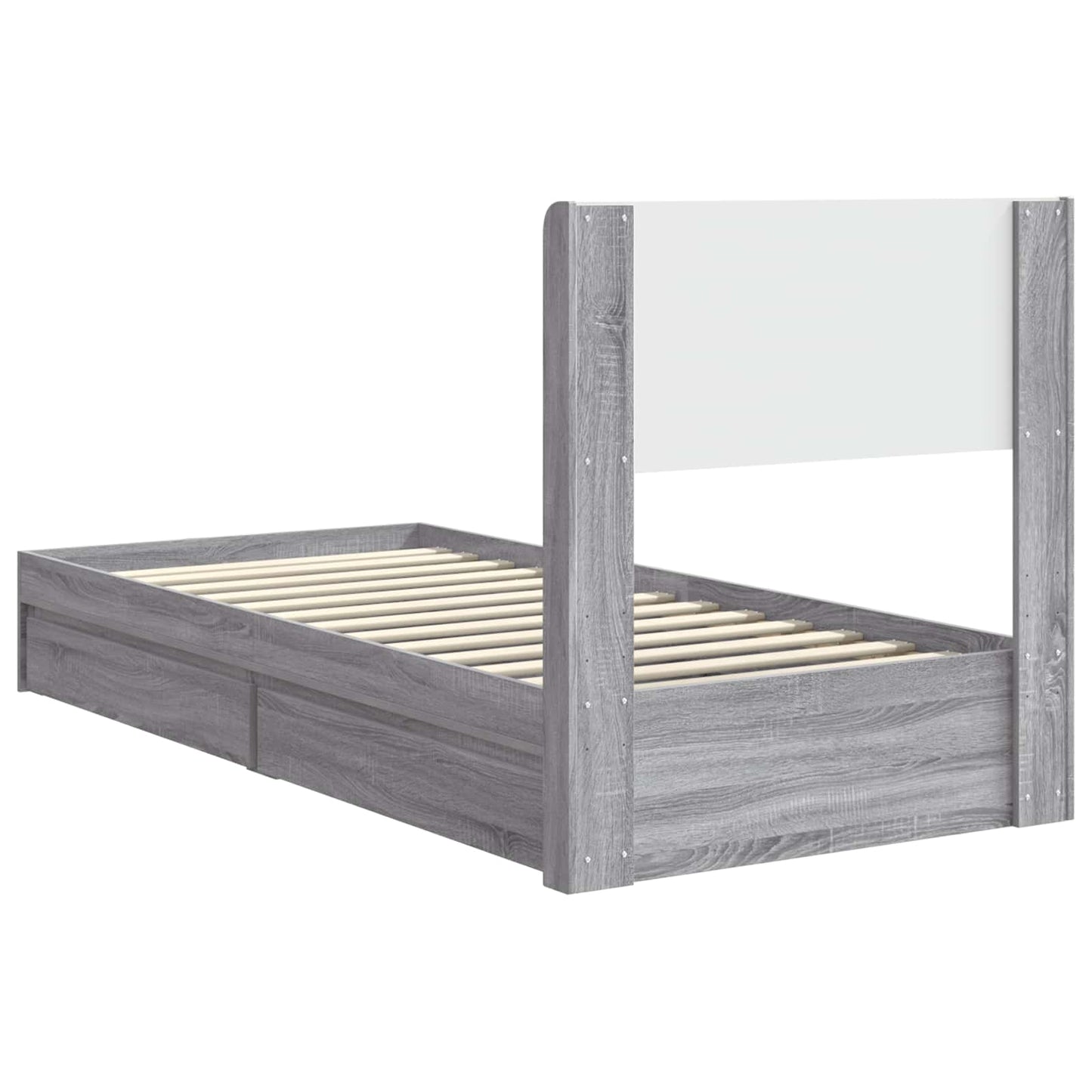 vidaXL Καλάθι με αποθήκη και κεφαλάρι Γκρι Sonoma 90 x 190 cm