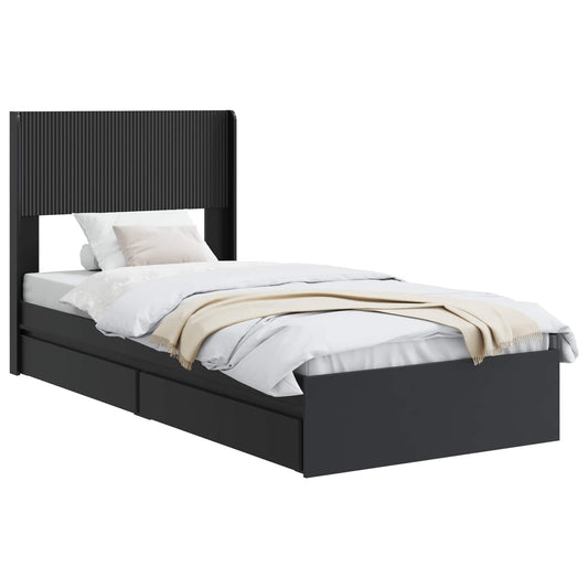 vidaXL Καλάθι με αποθήκη και κεφαλάρι Μαύρο 75 x 190 cm