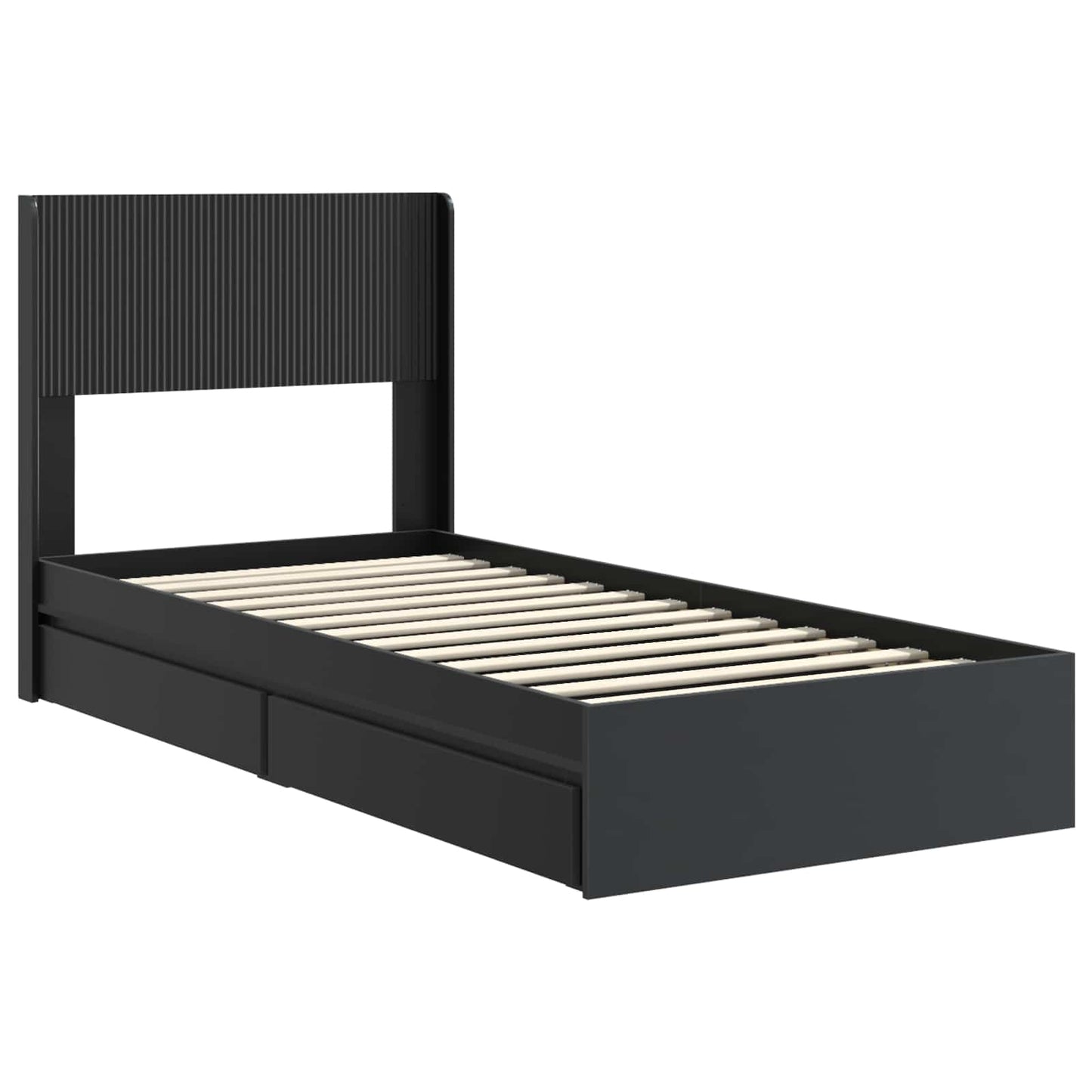 vidaXL Καλάθι με αποθήκη και κεφαλάρι Μαύρο 75 x 190 cm