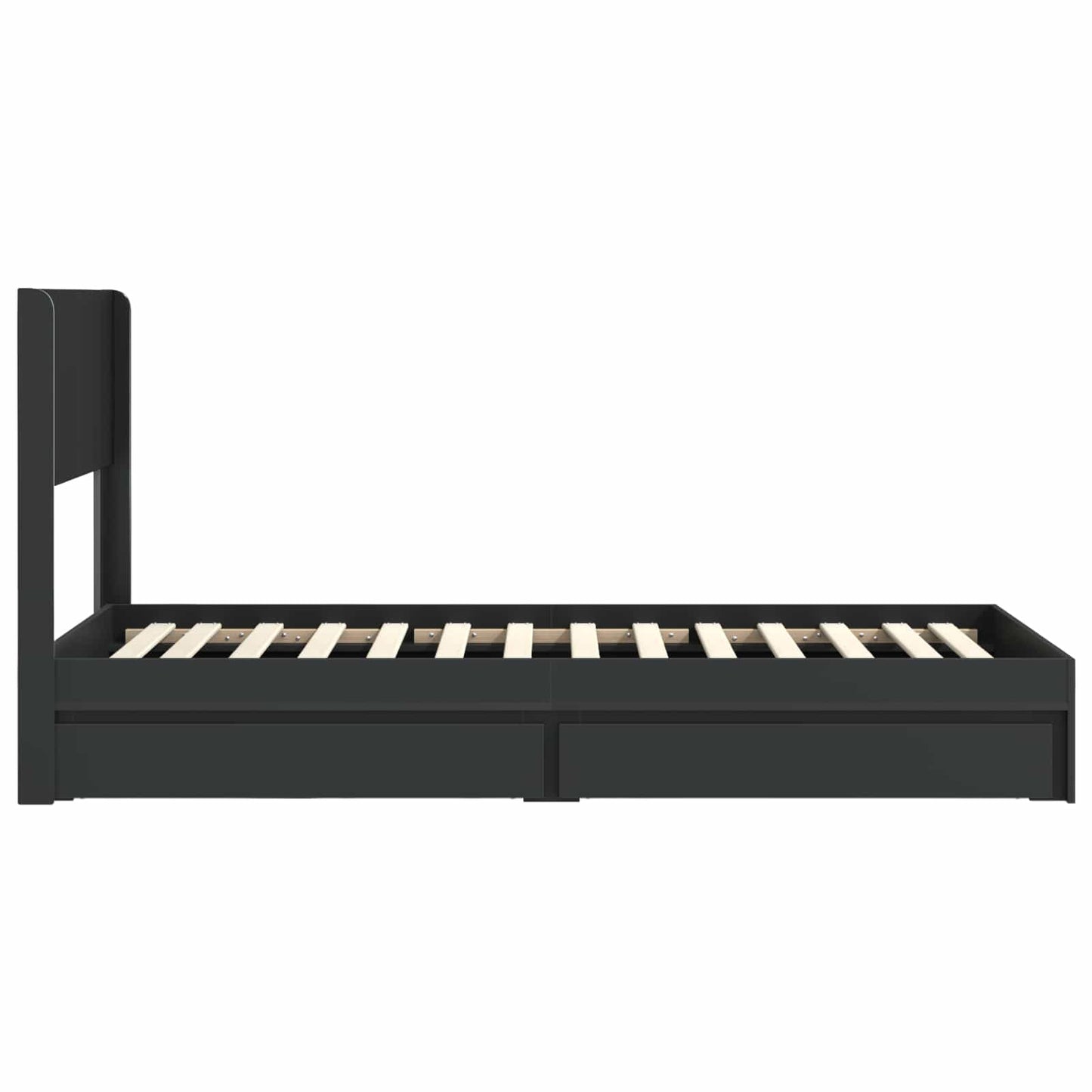 vidaXL Καλάθι με αποθήκη και κεφαλάρι Μαύρο 75 x 190 cm