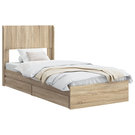 vidaXL Καλάθι με αποθήκη και κεφαλάρι Sonoma Δρυς 75 x 190 cm