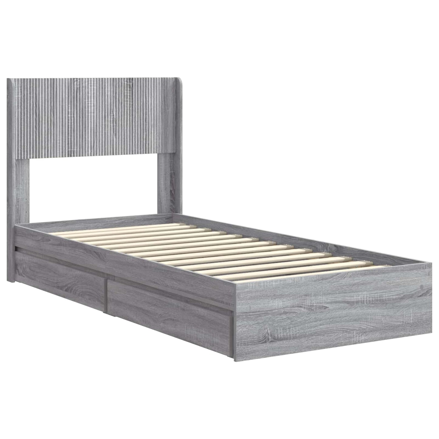 vidaXL Καλάθι με αποθήκη και κεφαλάρι Γκρι Sonoma 75 x 190 cm