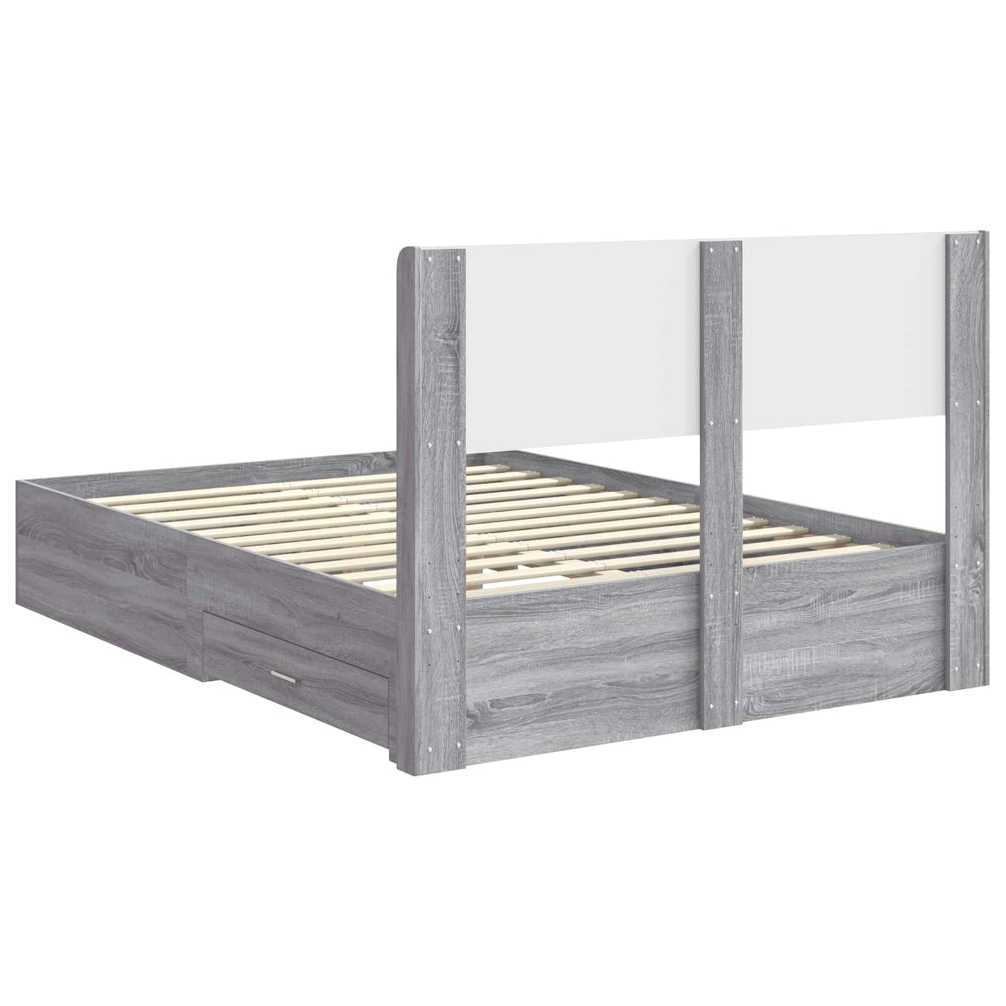 vidaXL Καλάθι με αποθήκη και κεφαλάρι Γκρι Sonoma 140 x 190 cm