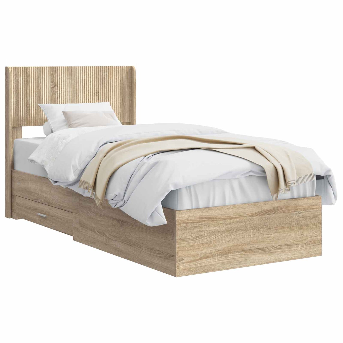 vidaXL Καλάθι με αποθήκη και κεφαλάρι Sonoma Δρυς 100 x 200 cm