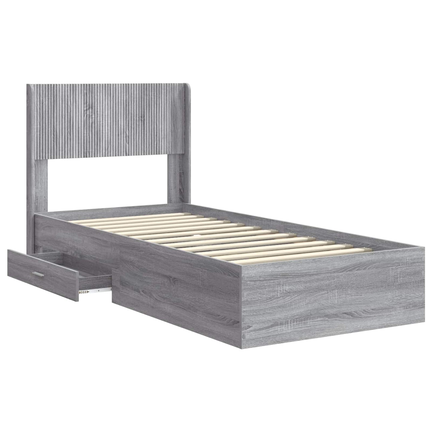 vidaXL Καλάθι με αποθήκη και κεφαλάρι Γκρι Sonoma 100 x 200 cm