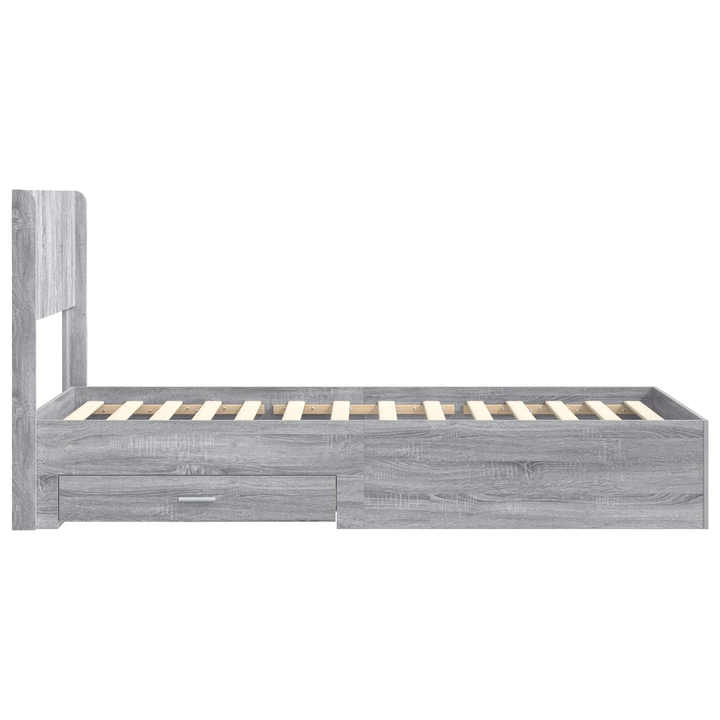 vidaXL Καλάθι με αποθήκη και κεφαλάρι Γκρι Sonoma 100 x 200 cm