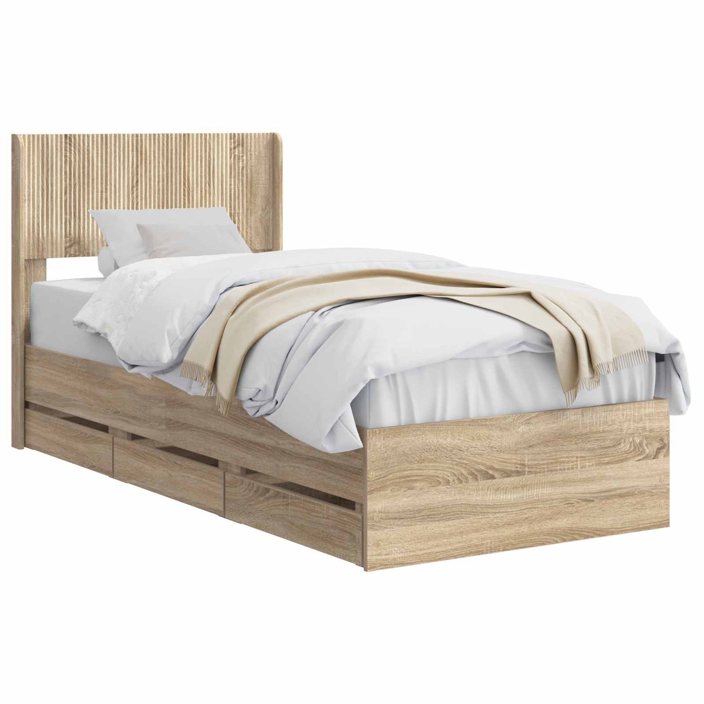 vidaXL Καλάθι με αποθήκη και κεφαλάρι Sonoma Δρυς 90 x 200 cm