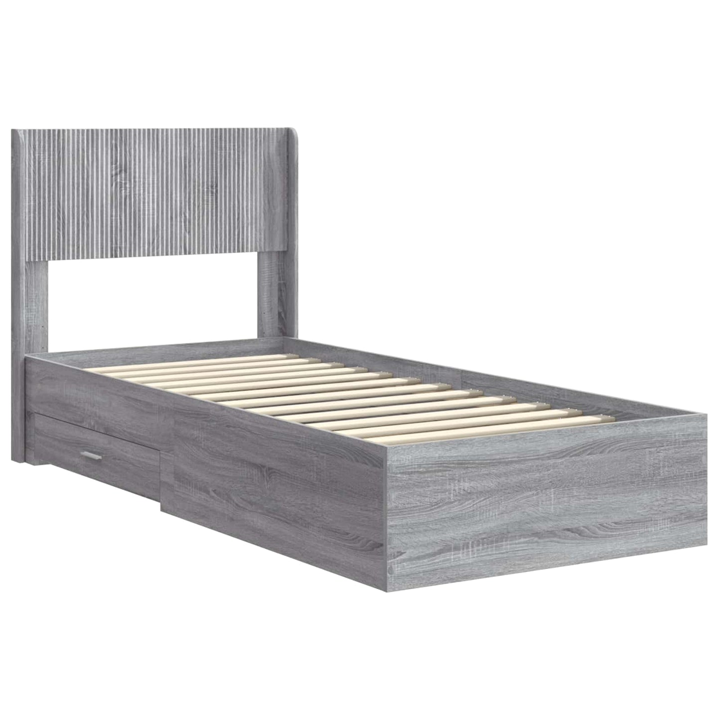 vidaXL Καλάθι με αποθήκη και κεφαλάρι Γκρι Sonoma 90 x 200 cm