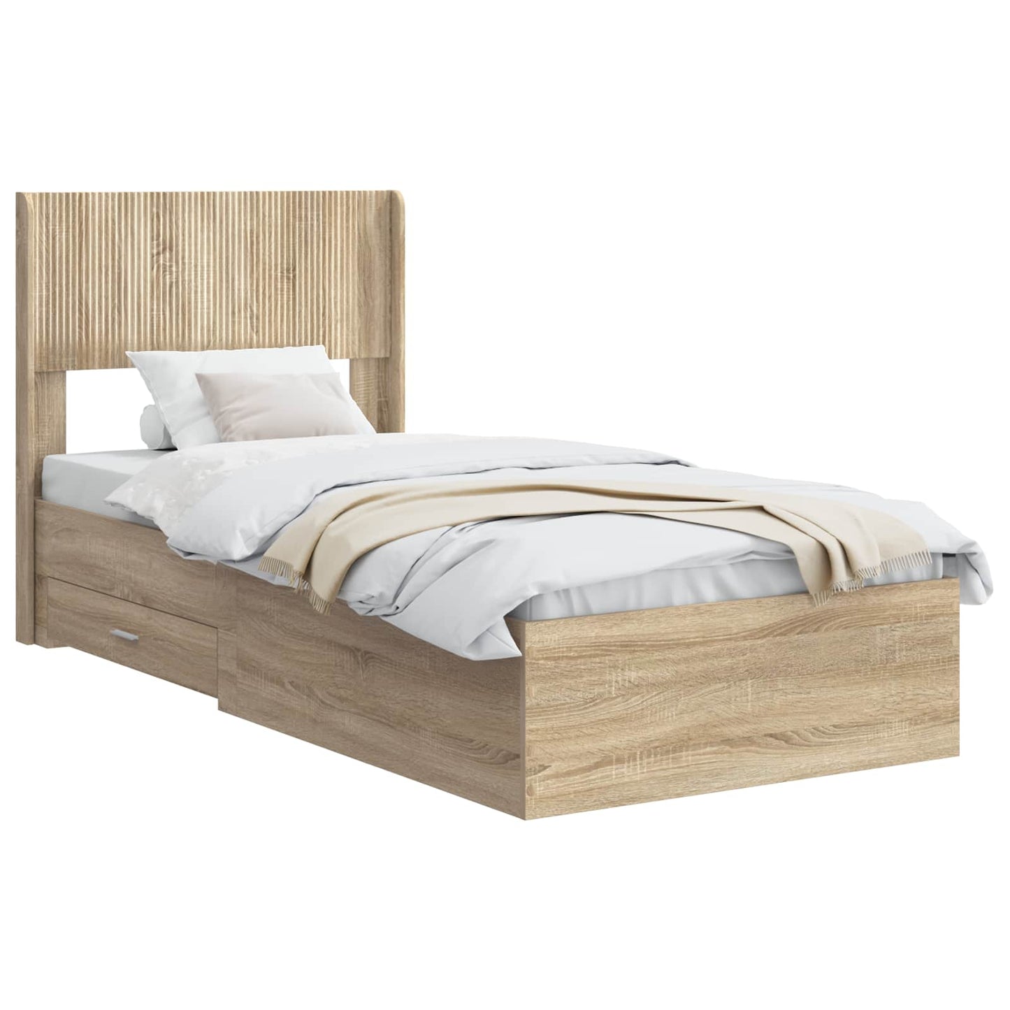 vidaXL Καλάθι με αποθήκη και κεφαλάρι Sonoma Δρυς 75 x 190 cm