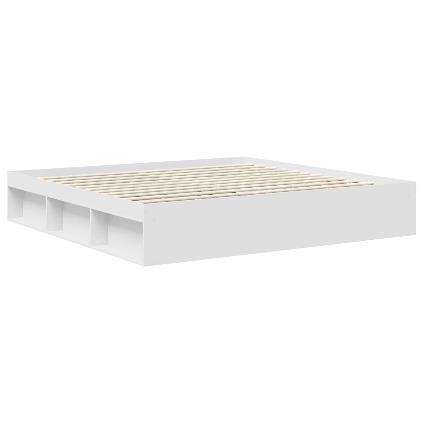 vidaXL Σκελετός Κρεβατιού Λευκό 200 x 200 cm Στερεά ξυλεία πεύκου