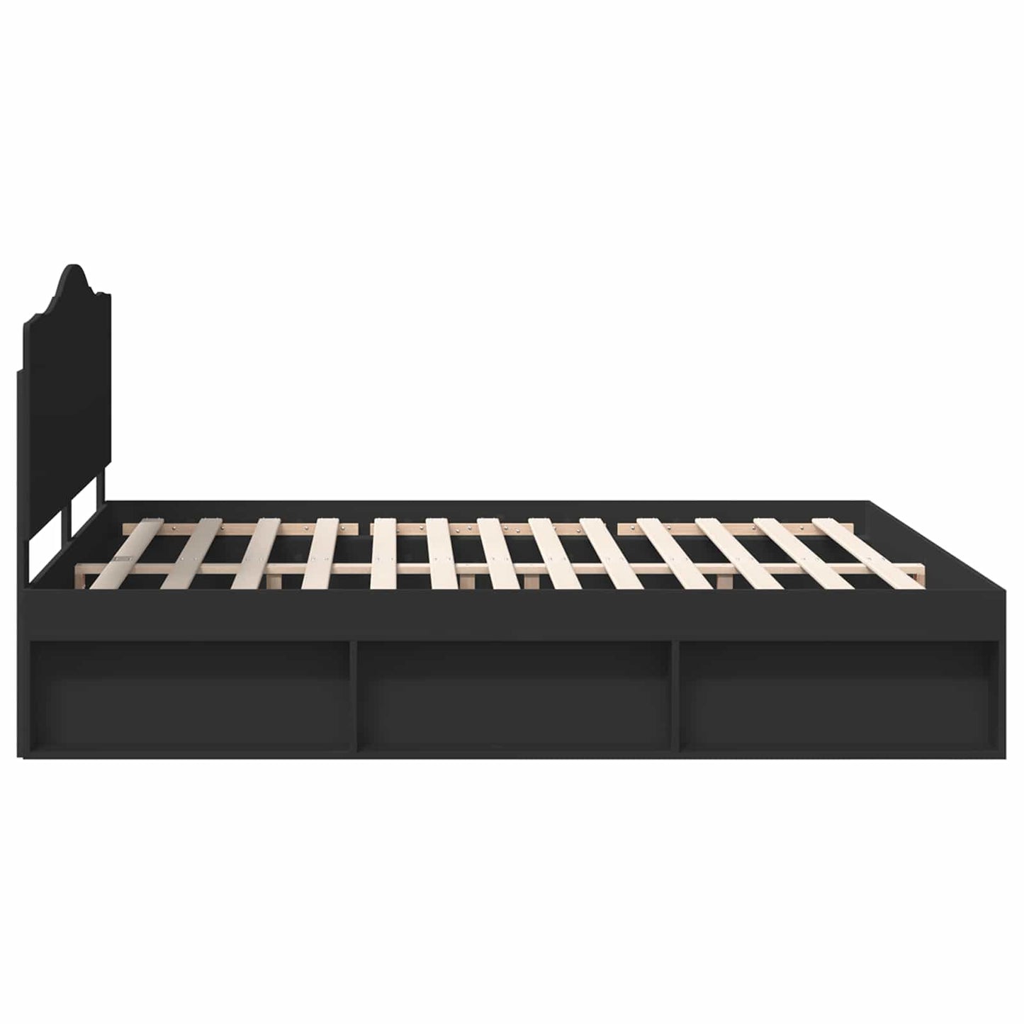 vidaXL Σκελετός Κρεβατιού Μαύρο 180 x 200 cm Στερεά ξυλεία πεύκου