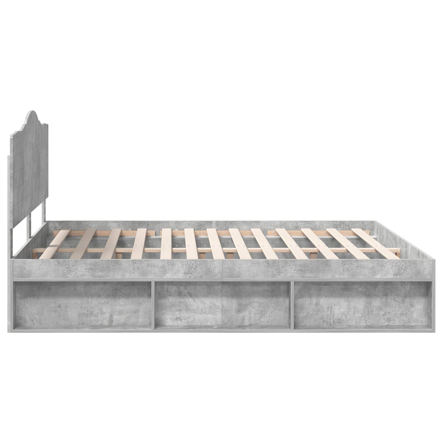 vidaXL Σκελετός Κρεβατιού Σκυρόδεμα 180 x 200 cm Στερεά ξυλεία πεύκου